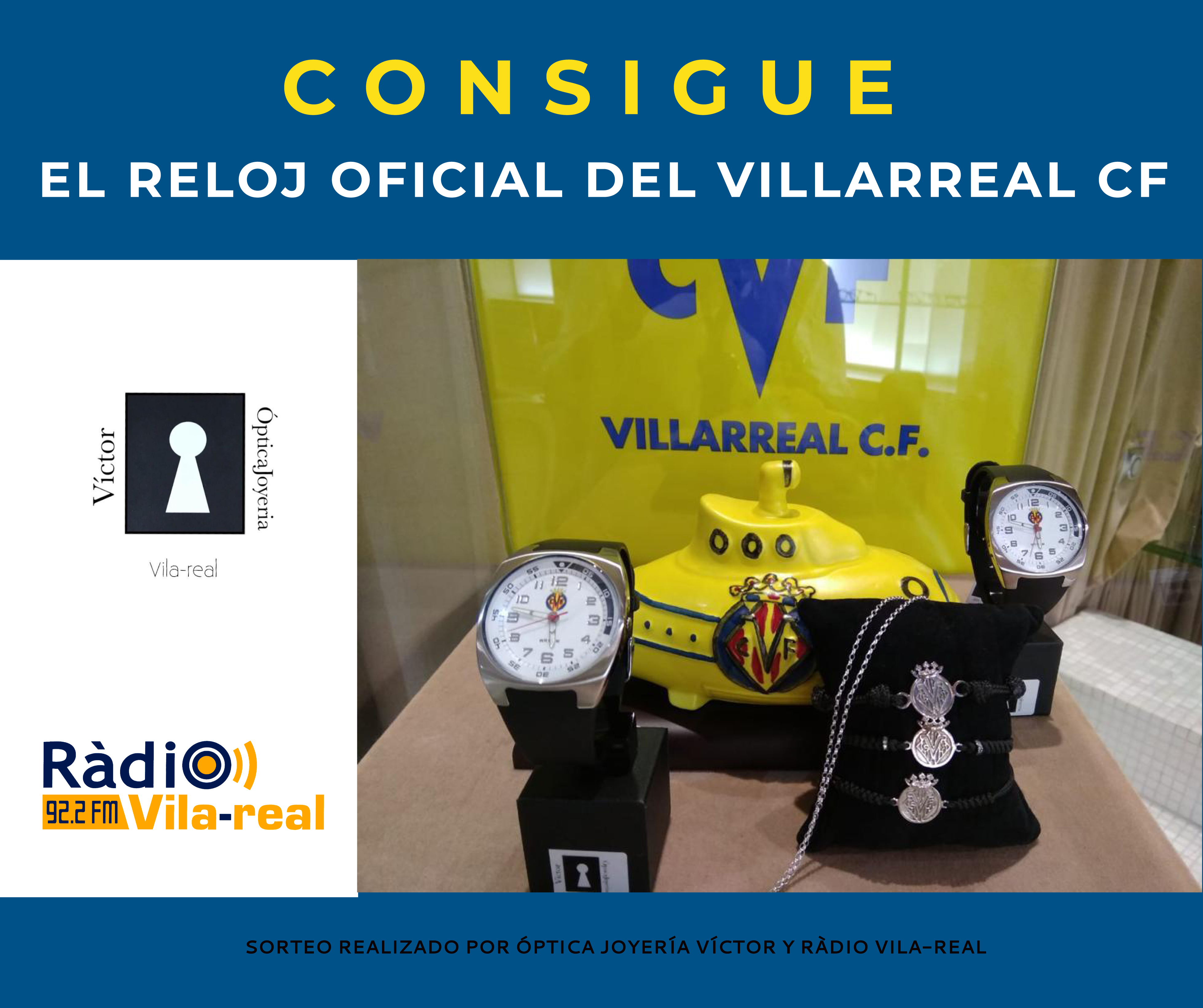 Consigue el reloj oficial del Villarreal CF.