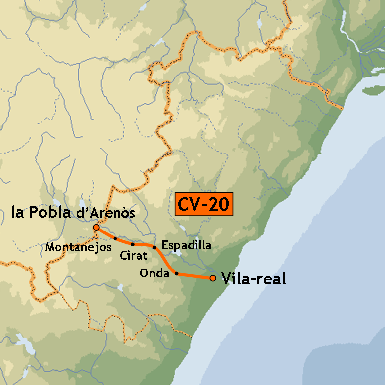Dos hombres heridos en un accidente en la CV-20 a su paso por Vila-real.