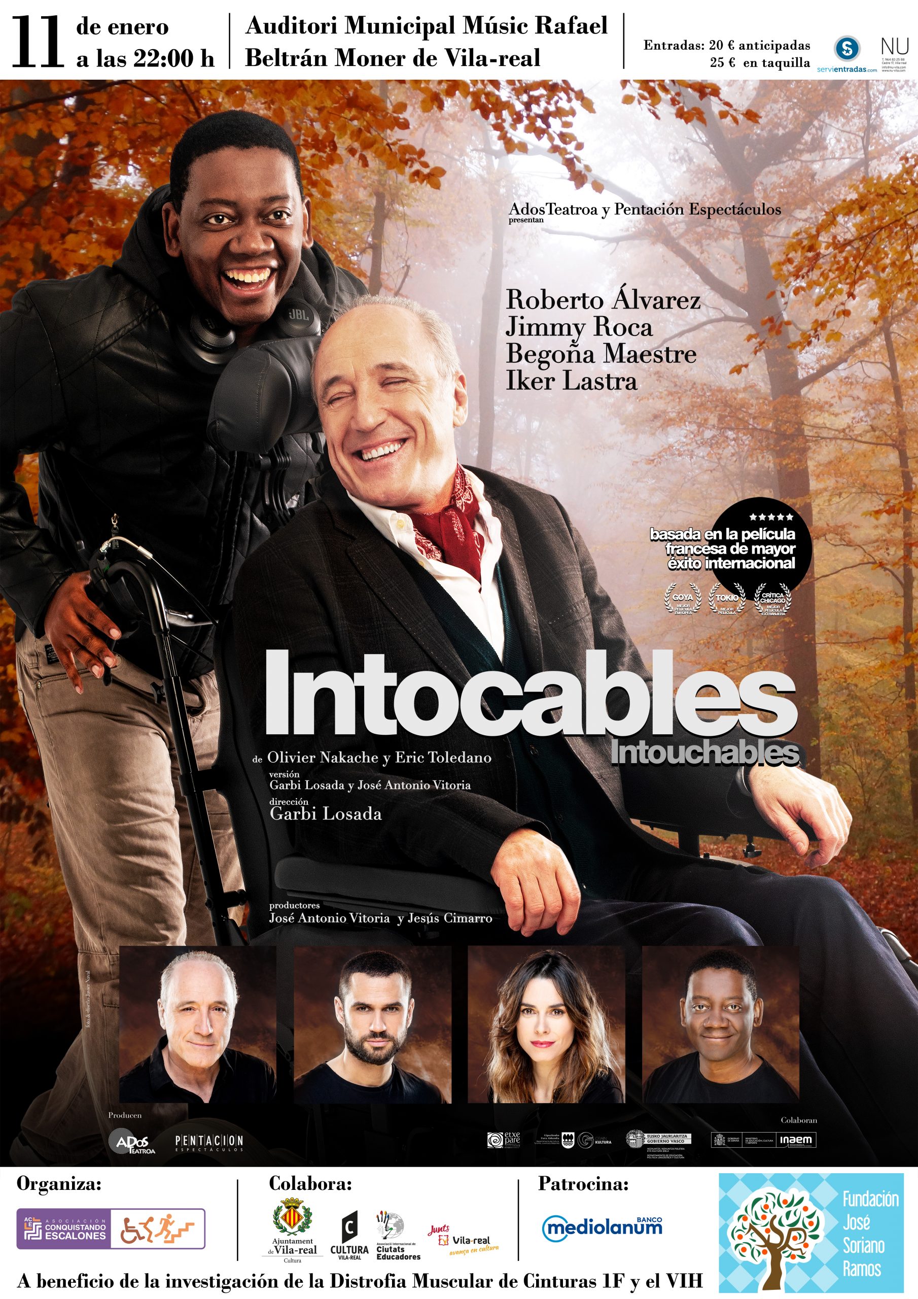 Conquistando Escalones trae al Auditori la obra ‘Intocables’ con un objetivo solidario