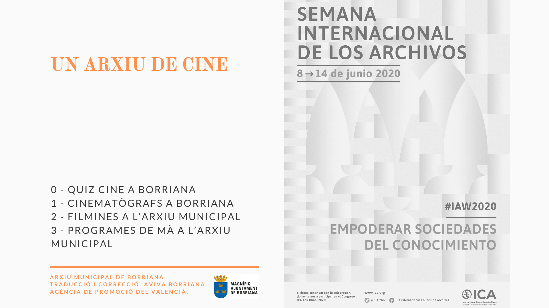 El Archivo Municipal da a conocer los fondos del cine en Borriana