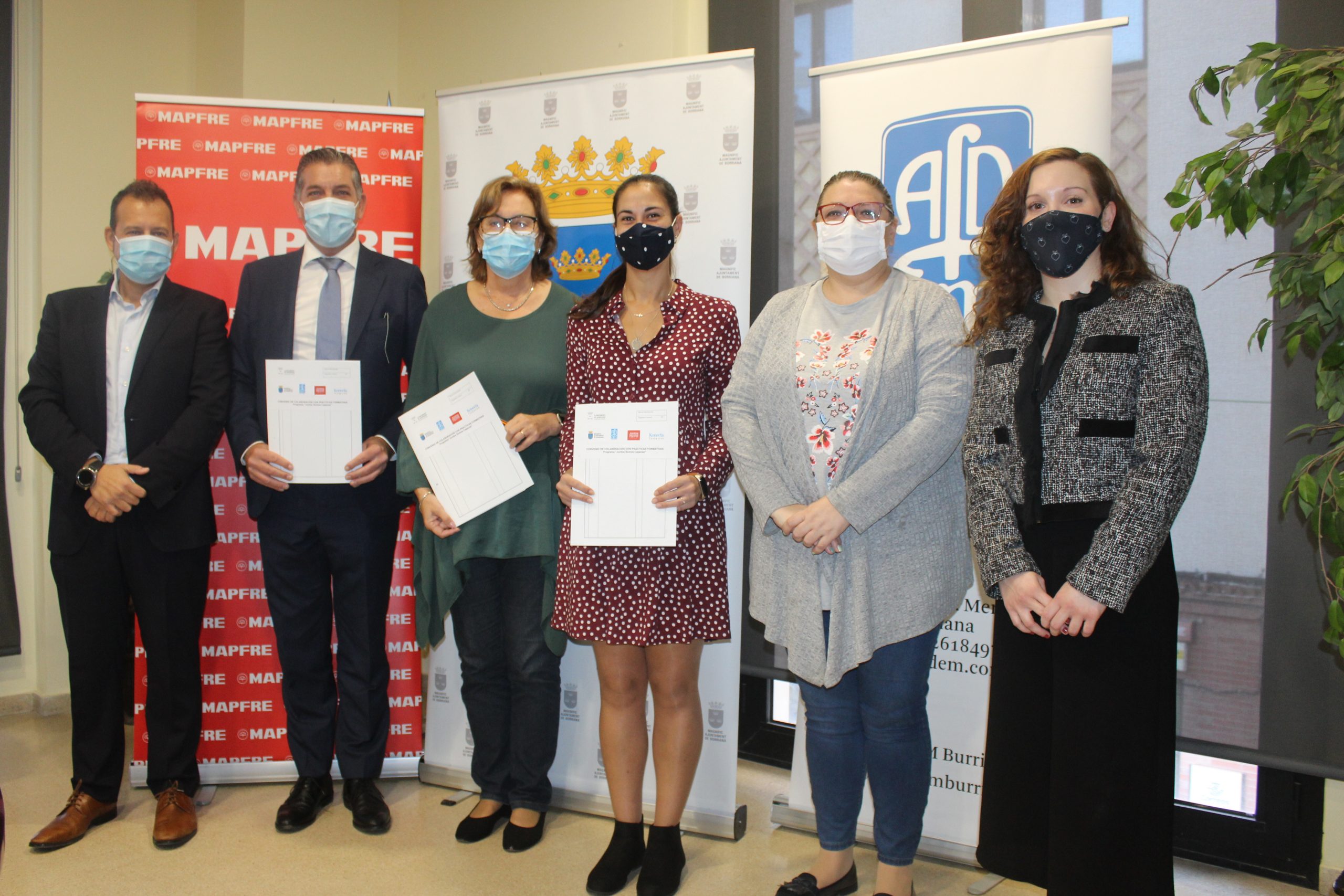 Burriana, asociación Afdem y Fundación Mapfre renuevan su compromiso con la integración laboral de las personas con enfermedad mental