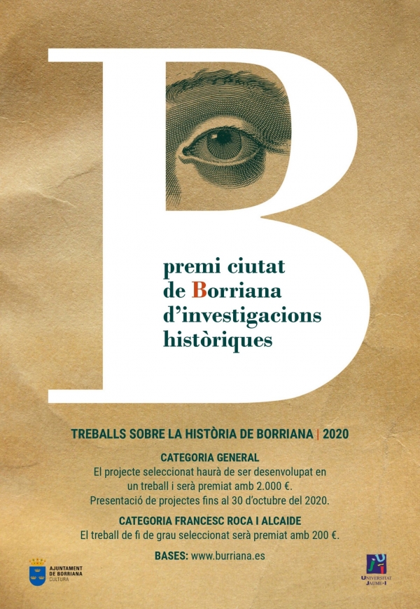 Burriana concede el premio de Investigaciones Históricas dotado con 2.000 euros a Elisabet Córdoba