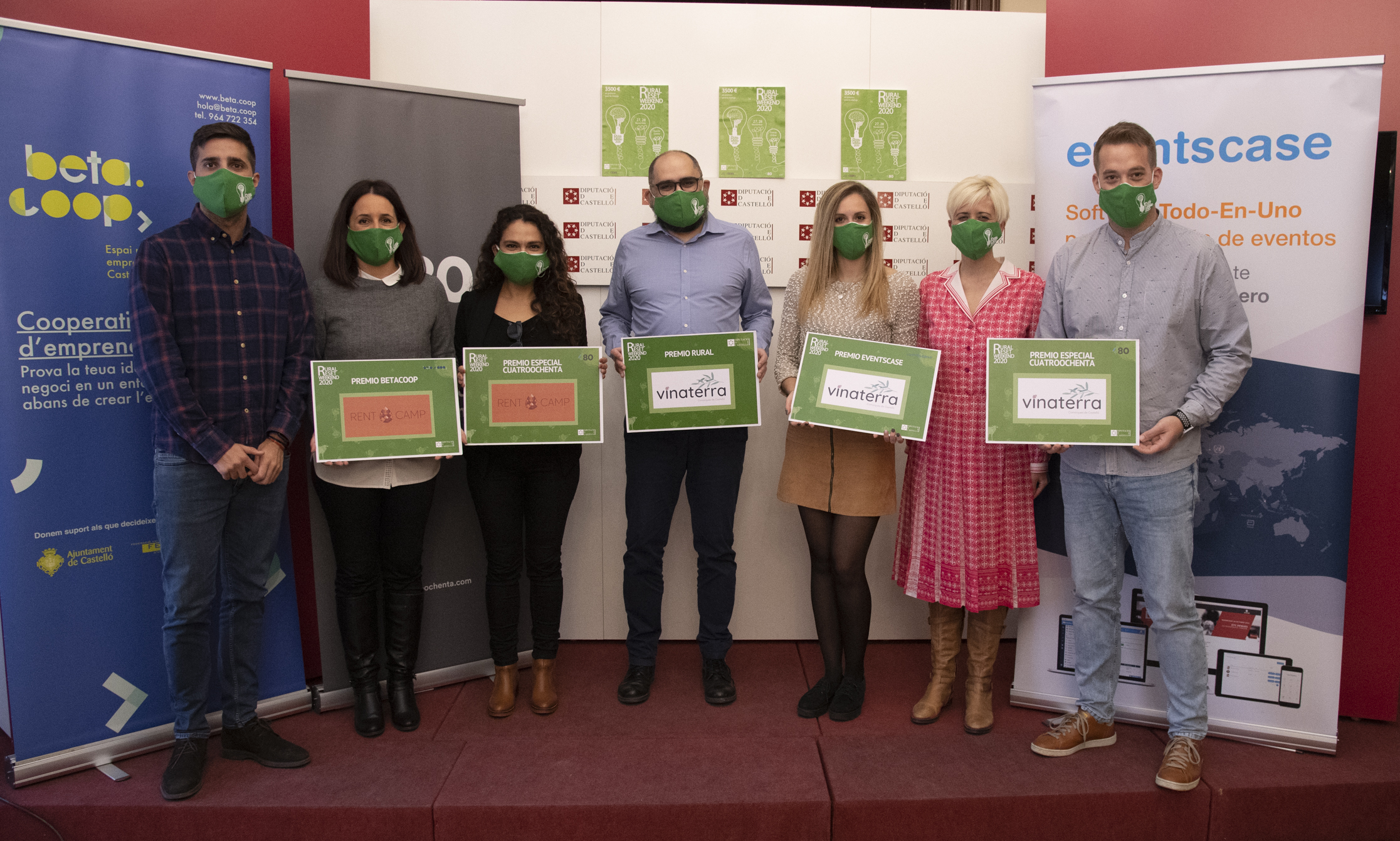 La Diputación de Castellón recibe a las creadoras de Vinaterra y Natcamp, ganadoras del Rural Reset Weekend 2020