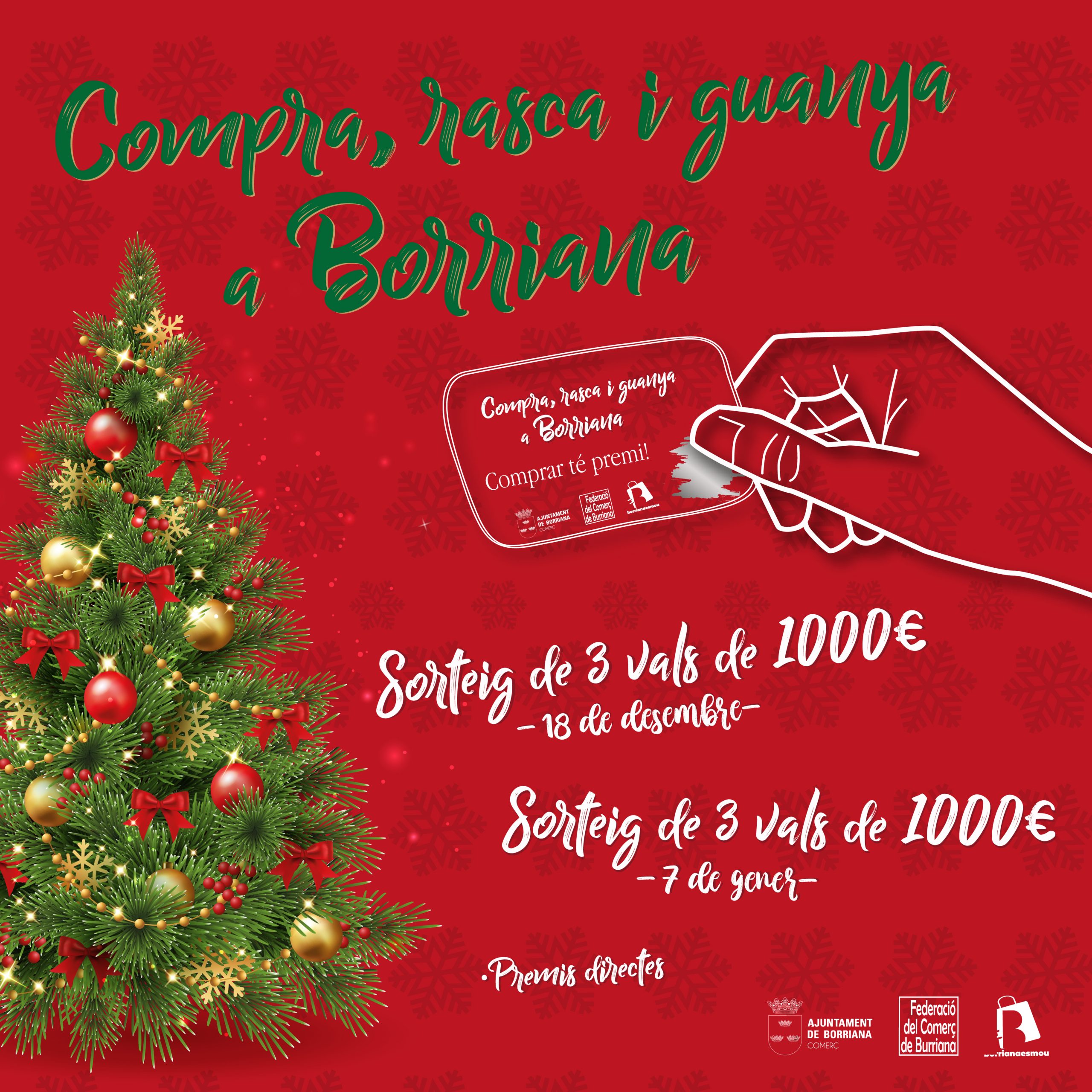 Borriana lanza un ‘Rasca’ con un total de 8.000 euros en premios y 2.000 regalos directos para promocionar el comercio local