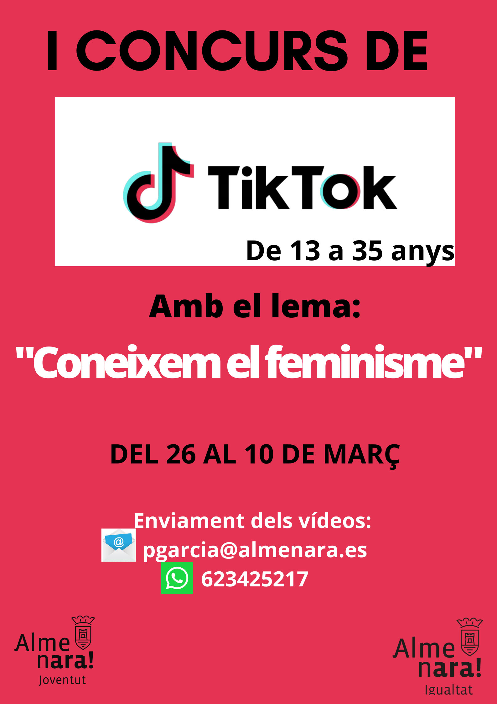 El Ayuntamiento de Almenara crea el primer «Concurso de TIK TOK» con motivo del Día Internacional de la Mujer