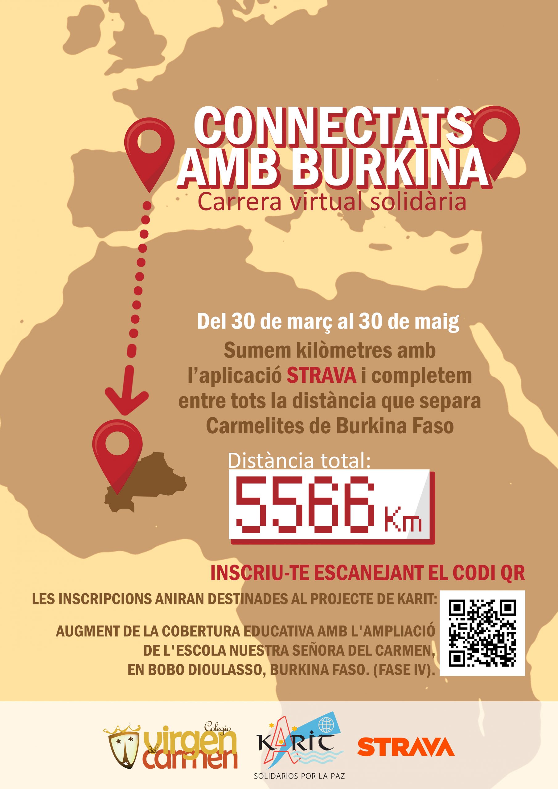 Carrera virtual solidaria «Connectats amb Burkina»