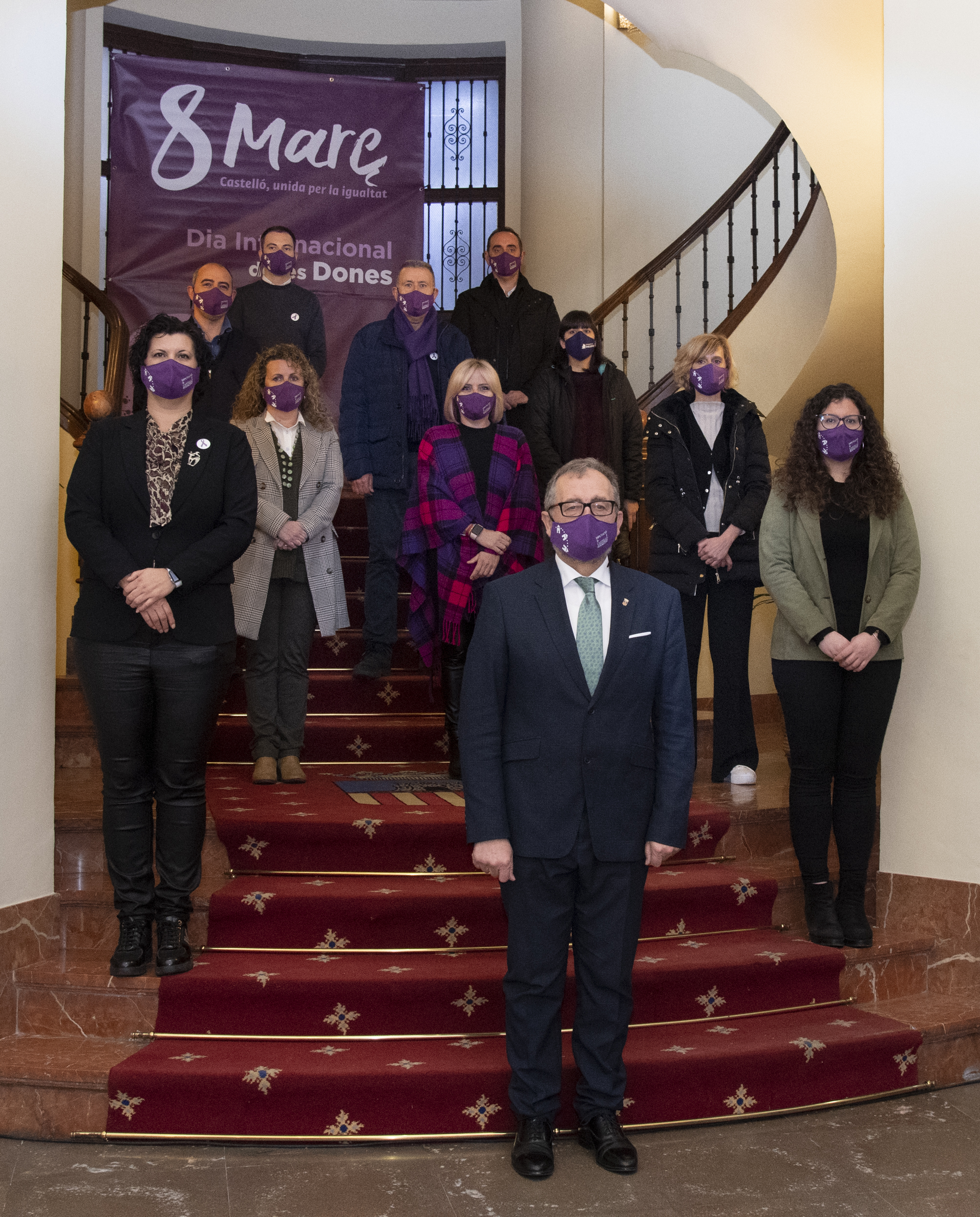 La Diputación de Castellón muestra unidad política en el 8M para reclamar una igualdad real y efectiva entre mujeres y hombres