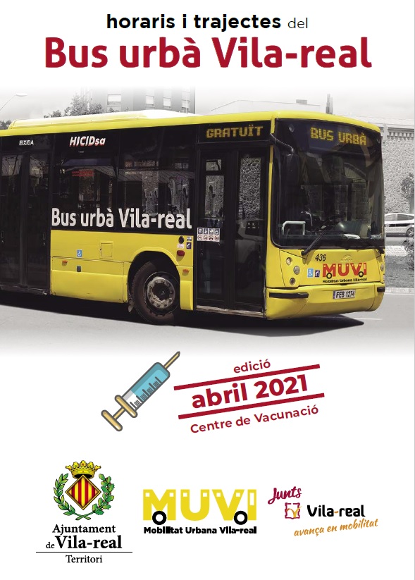 Vila-real conecta la ciudad con el punto de vacunación del Centro de Congresos con el bus urbano Groguet gratuito