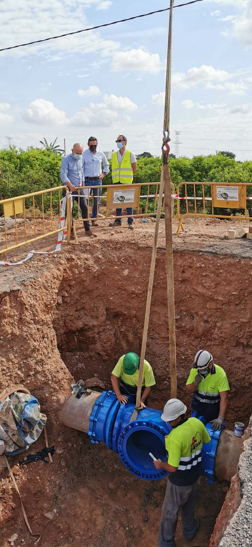 Vila-real recibe las obras de abastecimiento para garantizar las necesidades hídricas del polígono de la carretera de Onda