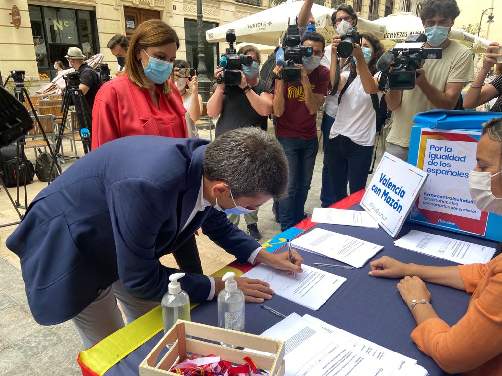 El PPCV presenta mociones en todos los ayuntamientos y en les Corts para rechazar los indultos a los independentistas catalanes