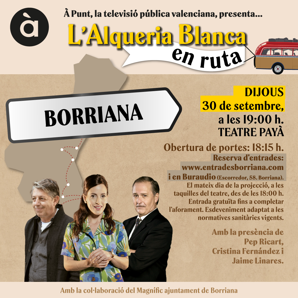 El Teatre Payà de Burriana acoge el preestreno de ‘l’Alqueria Blanca’