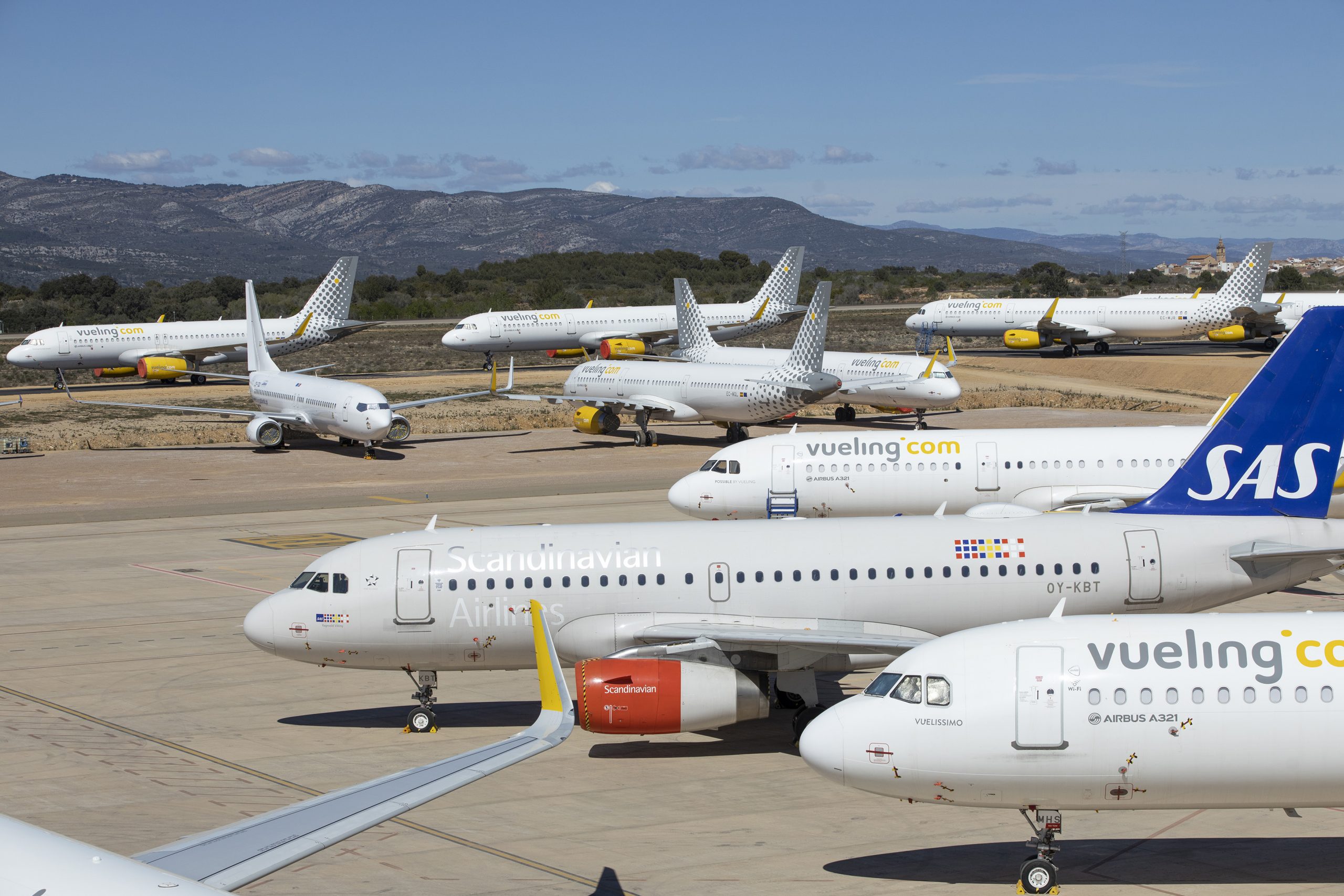 El aeropuerto de Castellón refuerza su actividad con la llegada de otros 40 aviones para su preservación y mantenimiento en invierno por parte de la empresa Brok-air Aviation Group