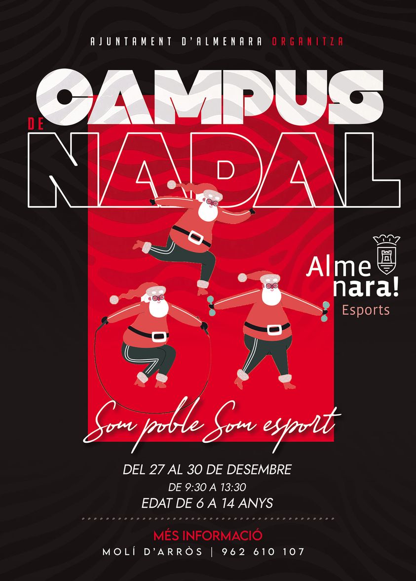 Almenara celebrará el Campus Esportiu de Nadal del 27 al 30 de diciembre