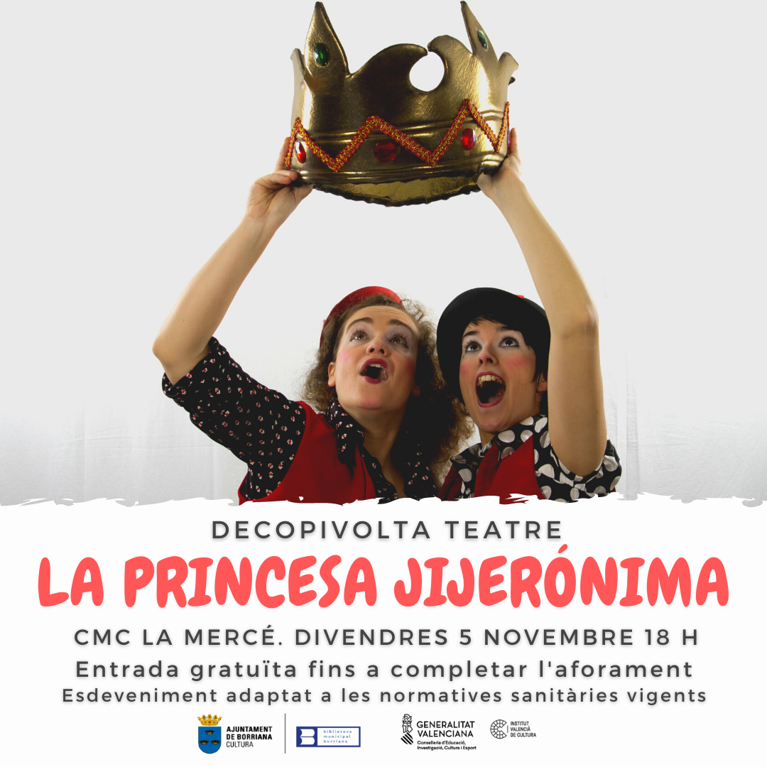 El teatro infantil con ‘La princesa Jijerónima’ aterriza en el  CMC la Mercé de Borriana