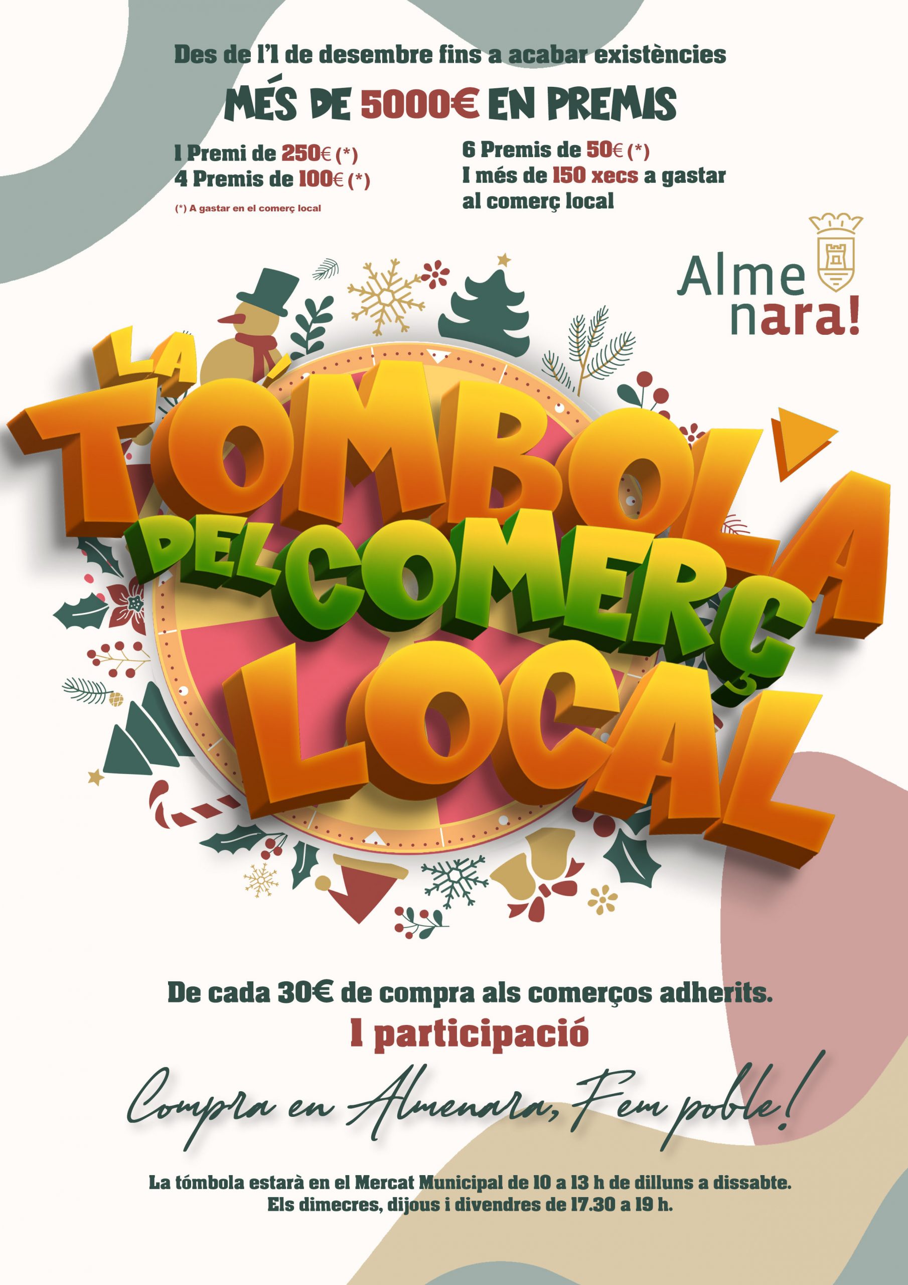 Almenara repartirá más de 5.000 euros en premios en la tómbola del comercio local