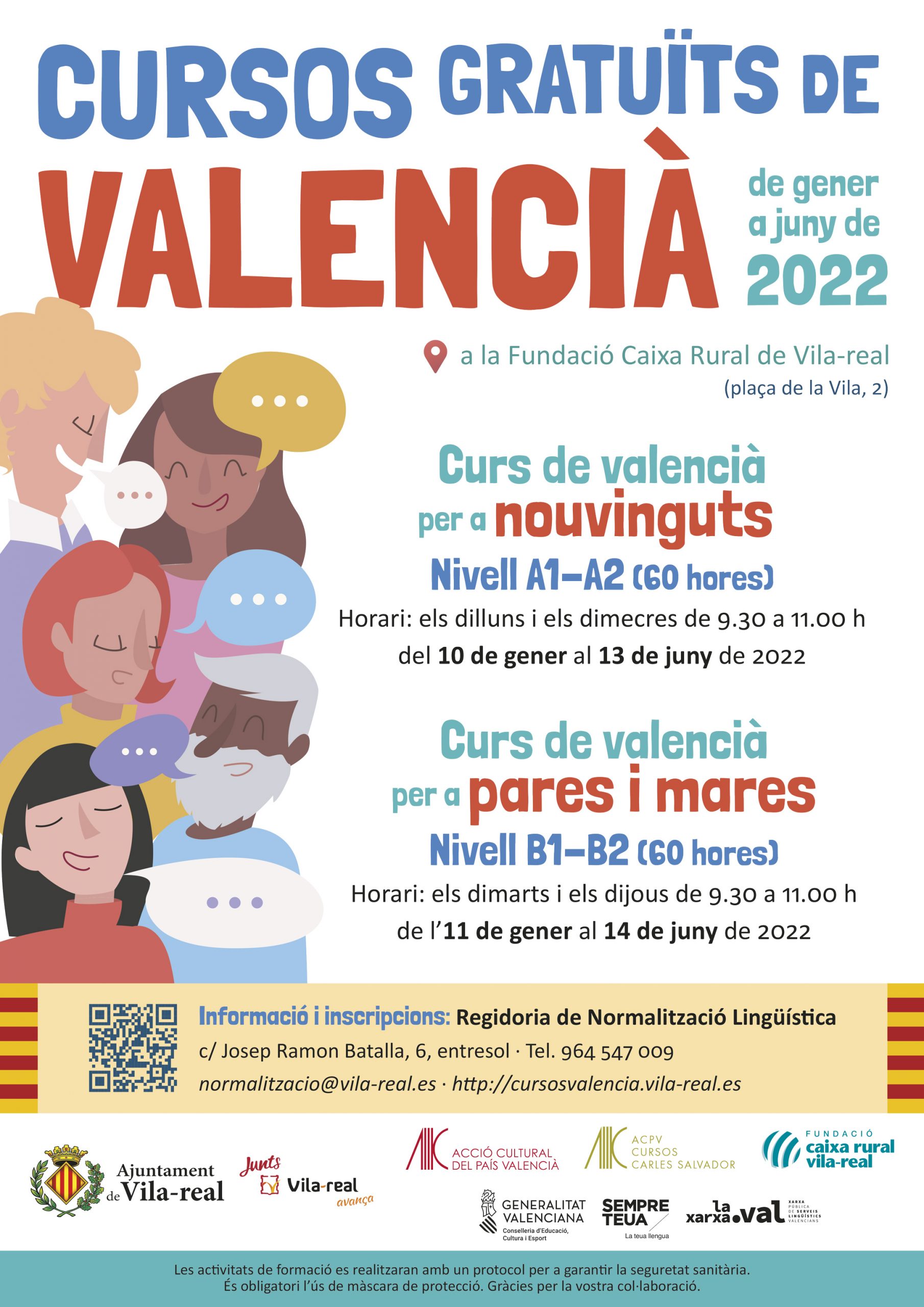 Normalización de Vila-real convoca una nueva edición de los cursos de valenciano para adultos adaptada a los protocolos covid
