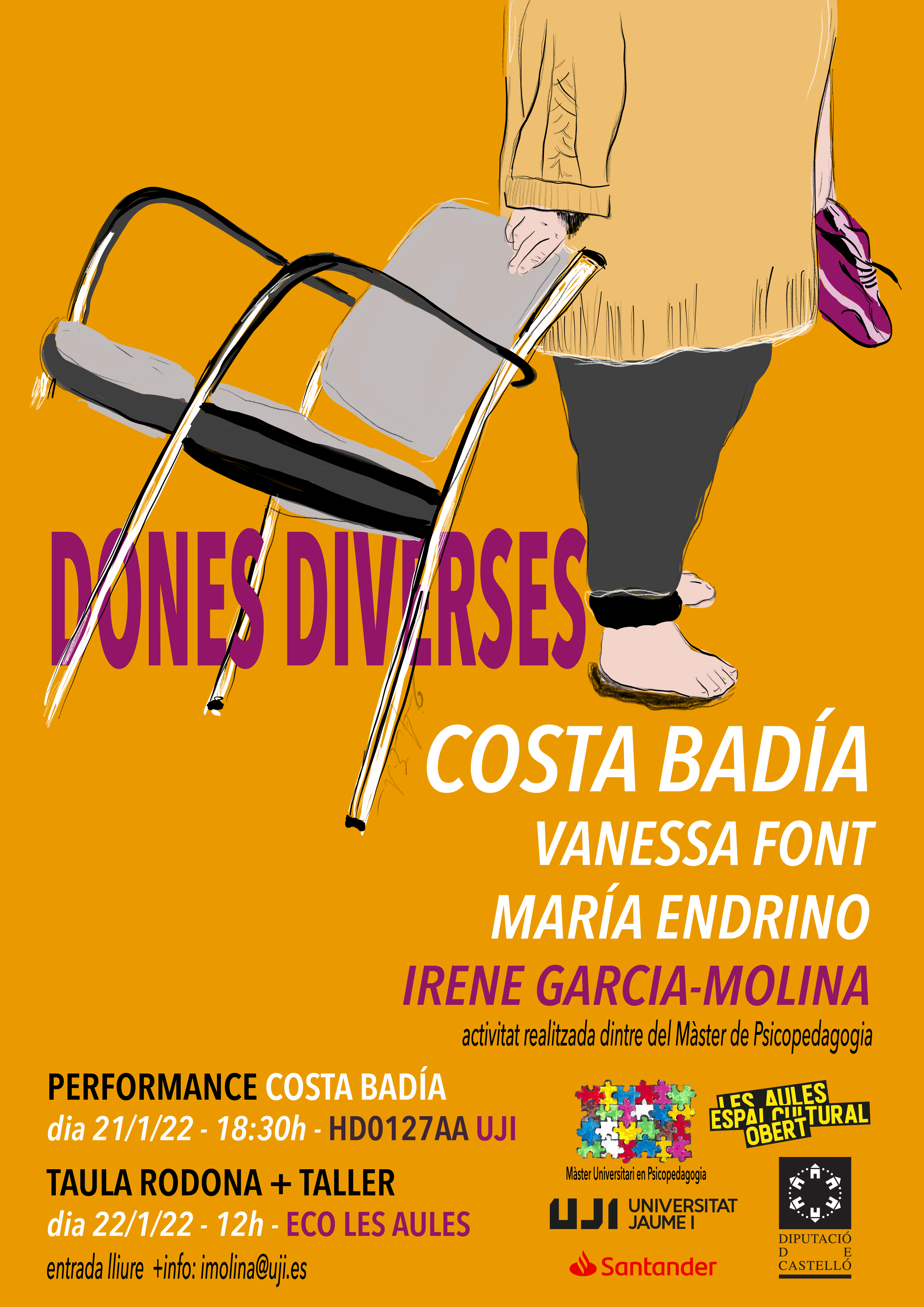 ECO Les Aules de Castellón acogerá un debate y un taller sobre ‘Dona diversa-Art, diversitat i feminisme’