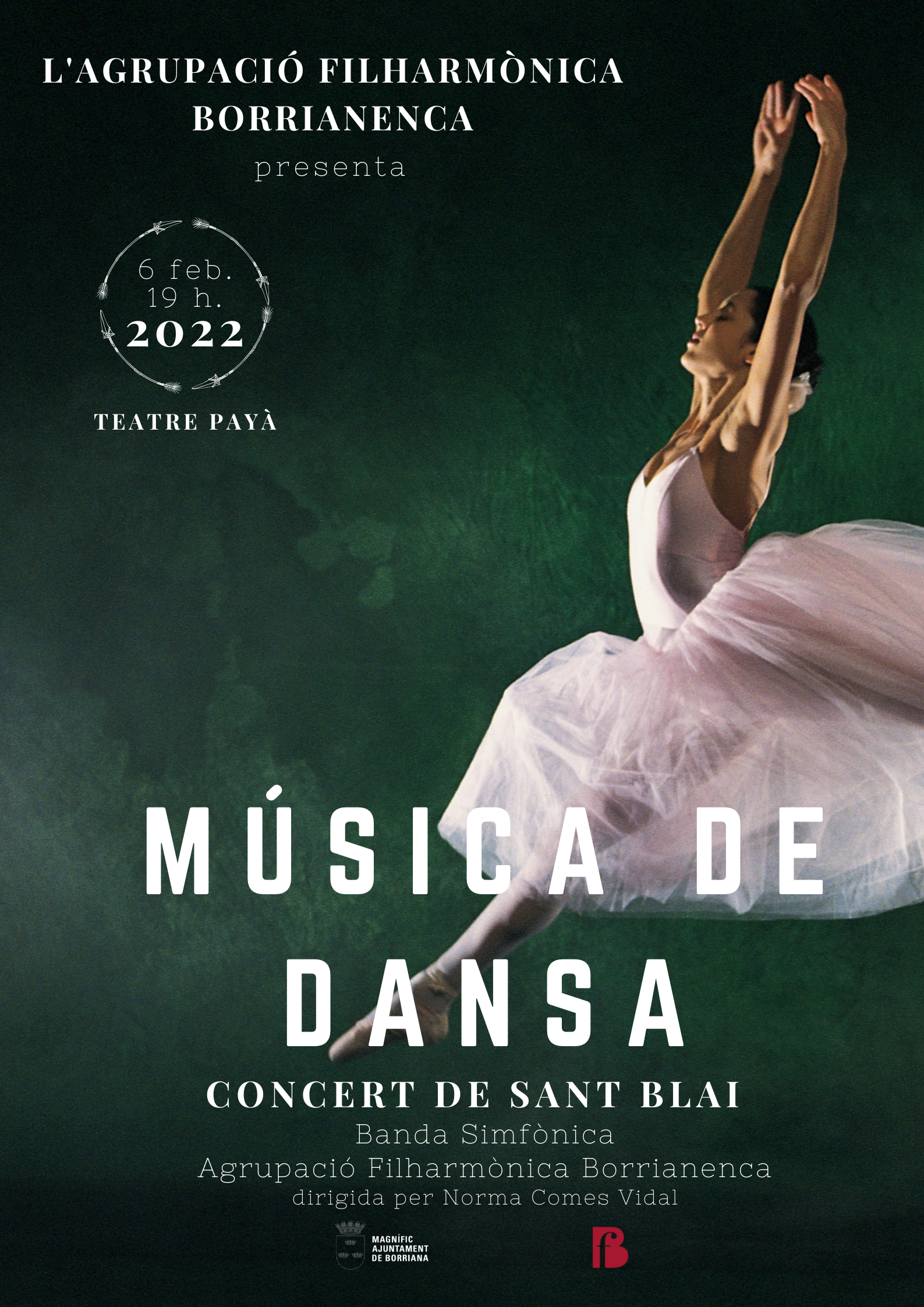 El Teatro Payà acogerá el Concierto de Sant Blai de la Banda Sinfónica de la Agrupació Filharmònica Borrianenca