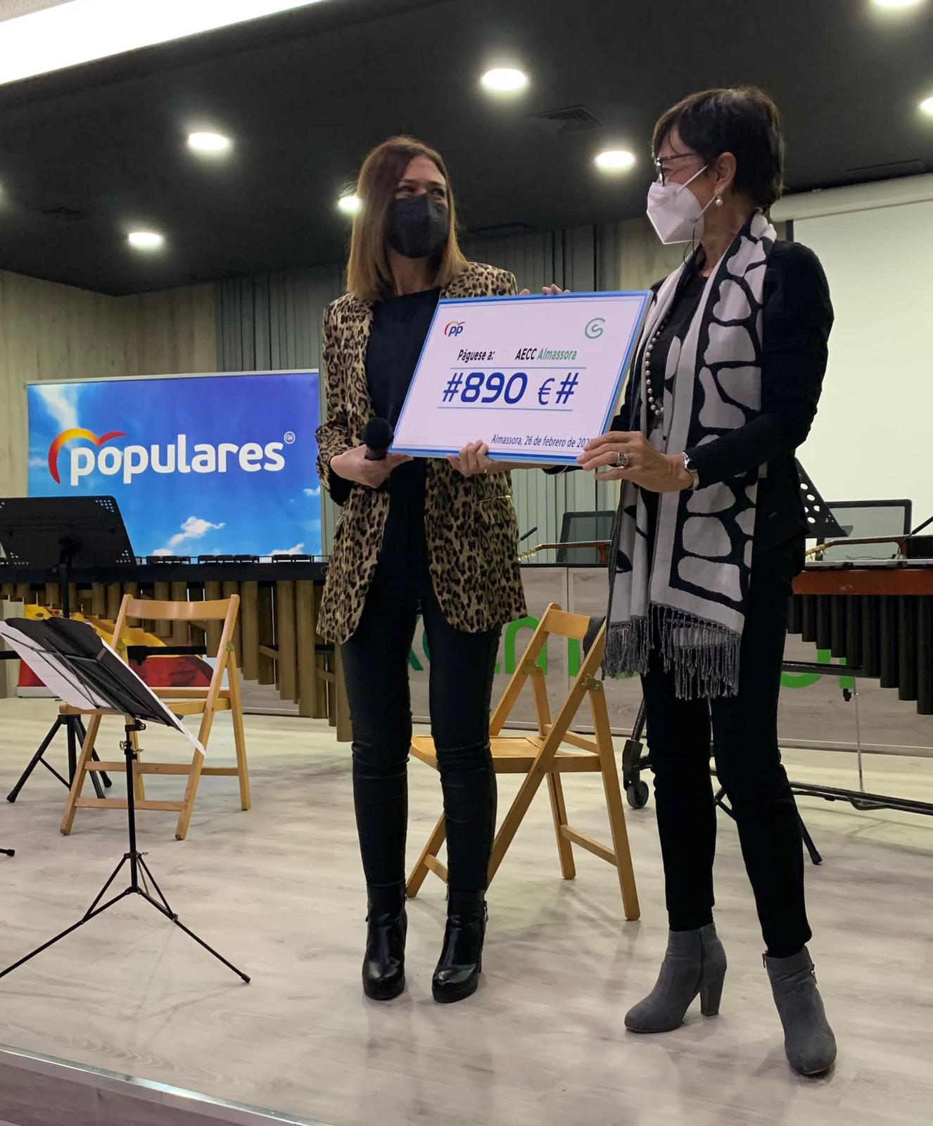 El PP de Almassora recauda 890 euros en su concierto solidario para luchar contra el cáncer