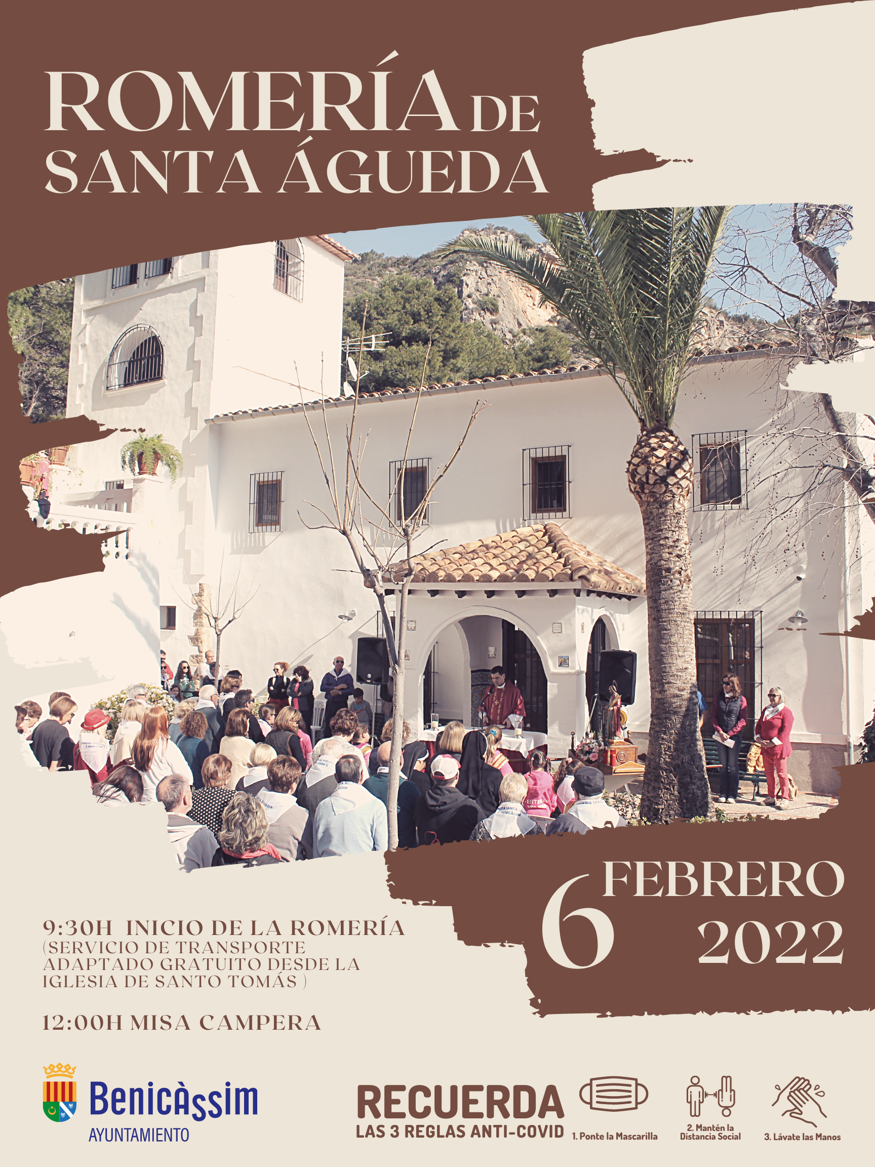 Benicàssim celebra el domingo 6 la tradicional romería a Santa Águeda