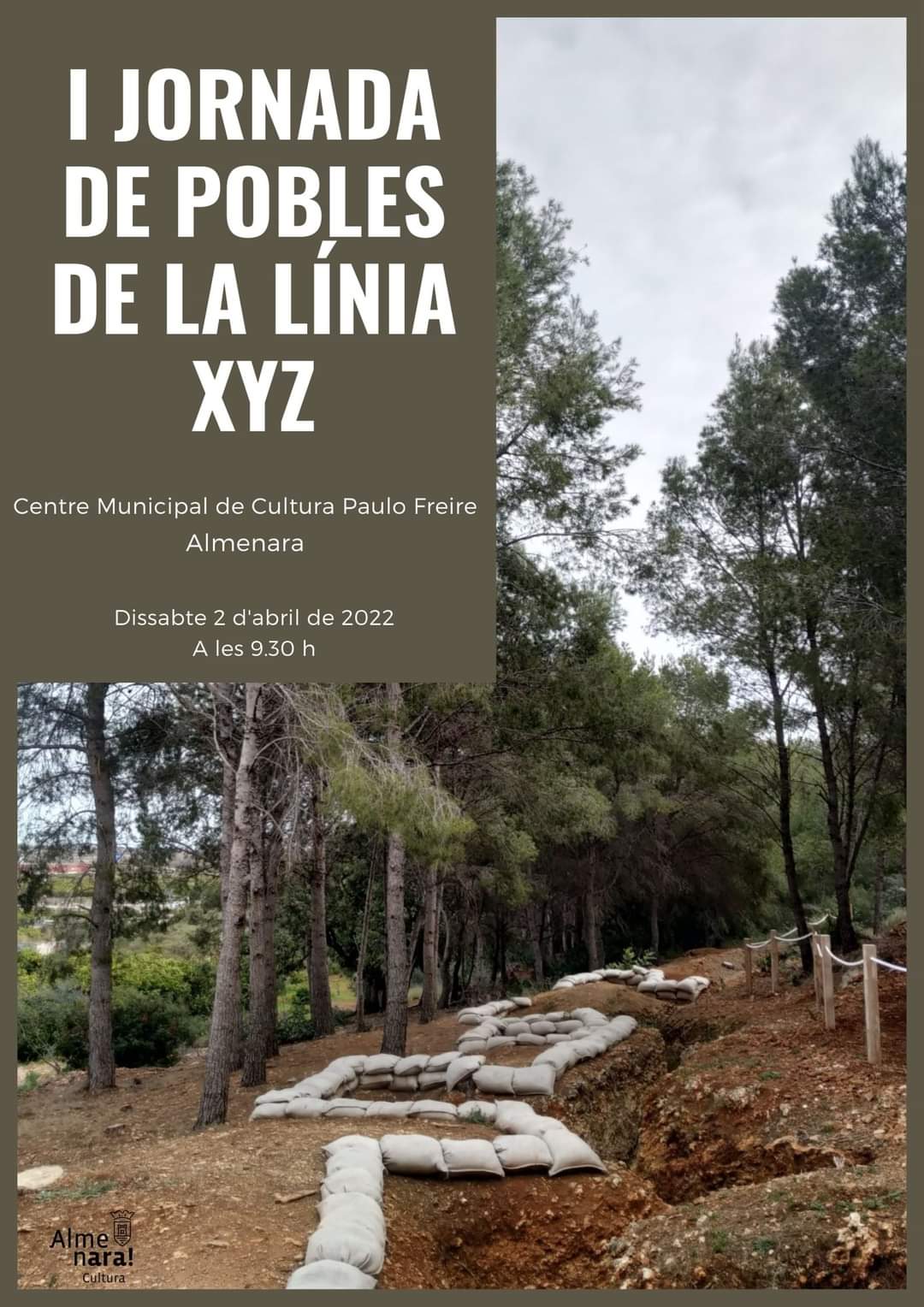Almenara celebrará el 2 de abril una jornada sobre ‘la Línea XYZ como espacio de memoria’