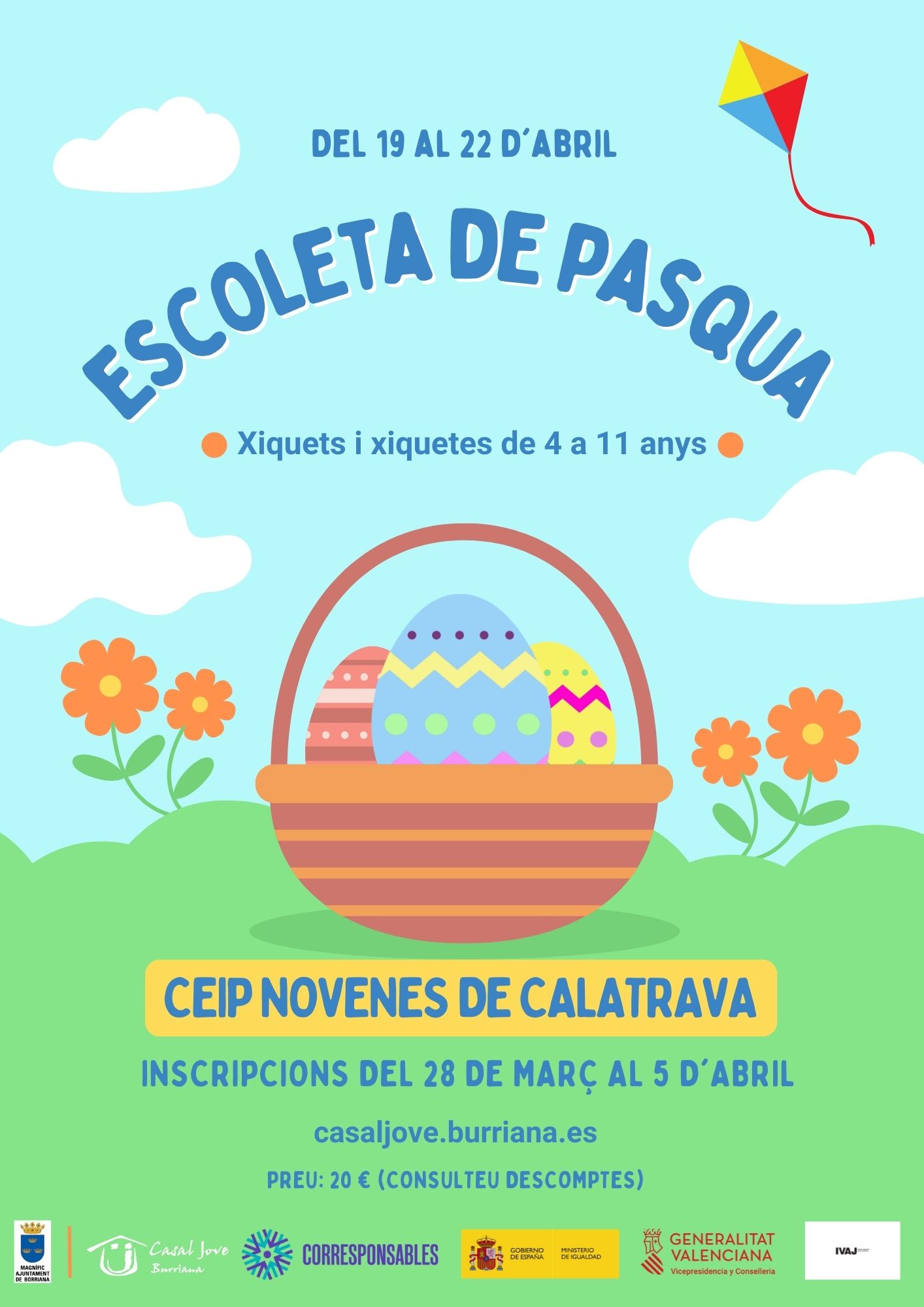 Burriana abre el período de inscripción para la Escoleta de Pasqua