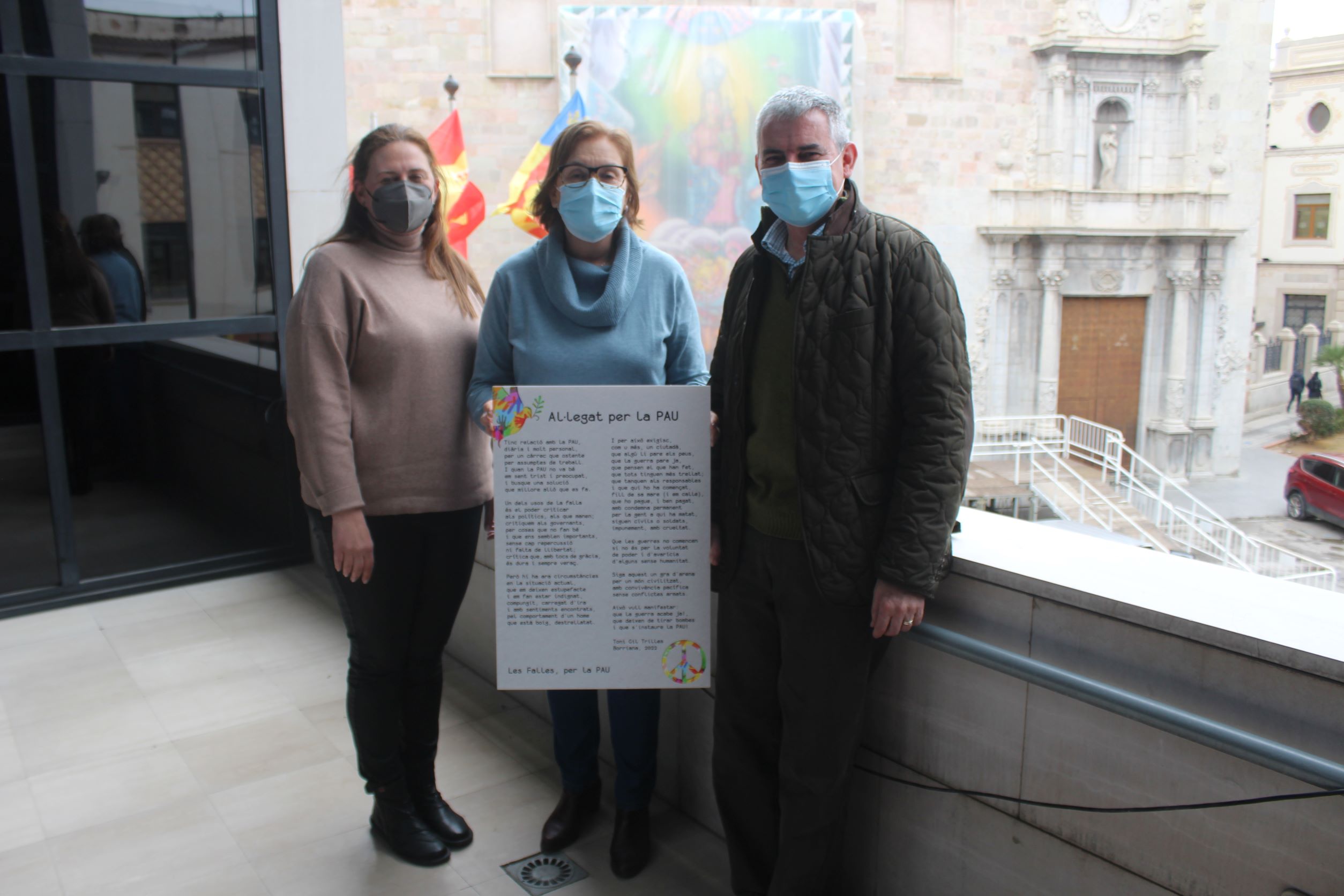El Ayuntamiento de Borriana respalda la campaña ‘Les Falles per la pau’
