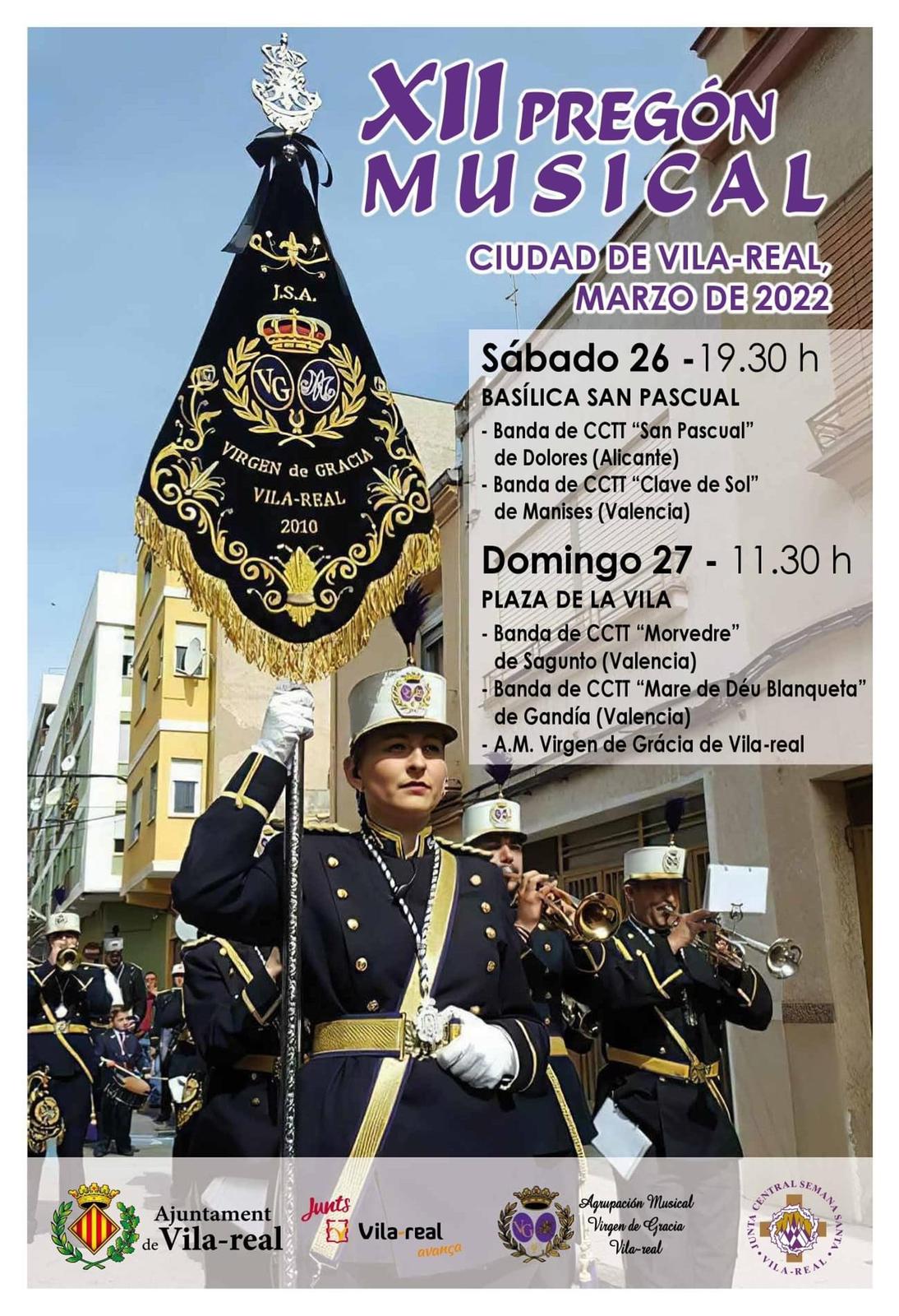 El XII Pregón Musical de Vila-real vuelve a la programación de Semana Santa