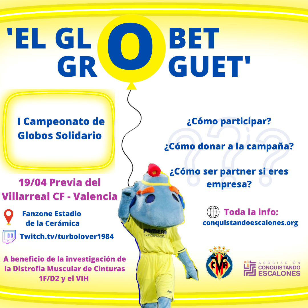 Conquistando Escalones y el Villarreal CF juntos en ‘El Globet Groguet’  por el reto de los 14.000 €