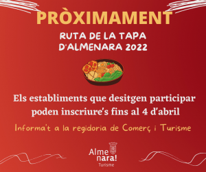 Almenara prepara el retorno de la Ruta de la Tapa