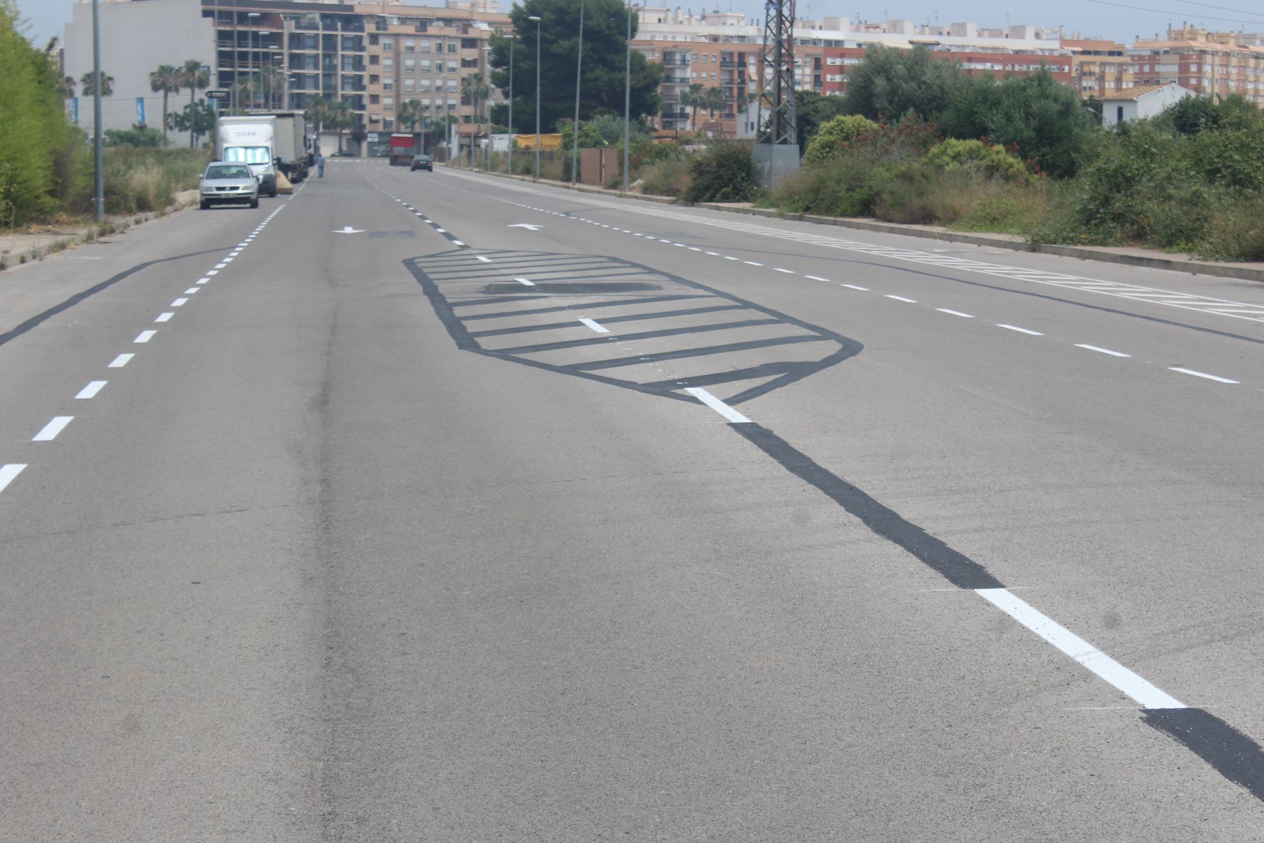 Eliminado definitivamente el poste de la luz de en medio de la avenida l’Argila de Burriana