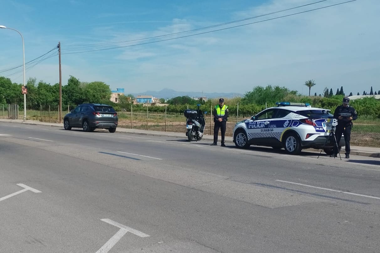 La Policia Local de Borriana realitza una campanya de control de velocitat