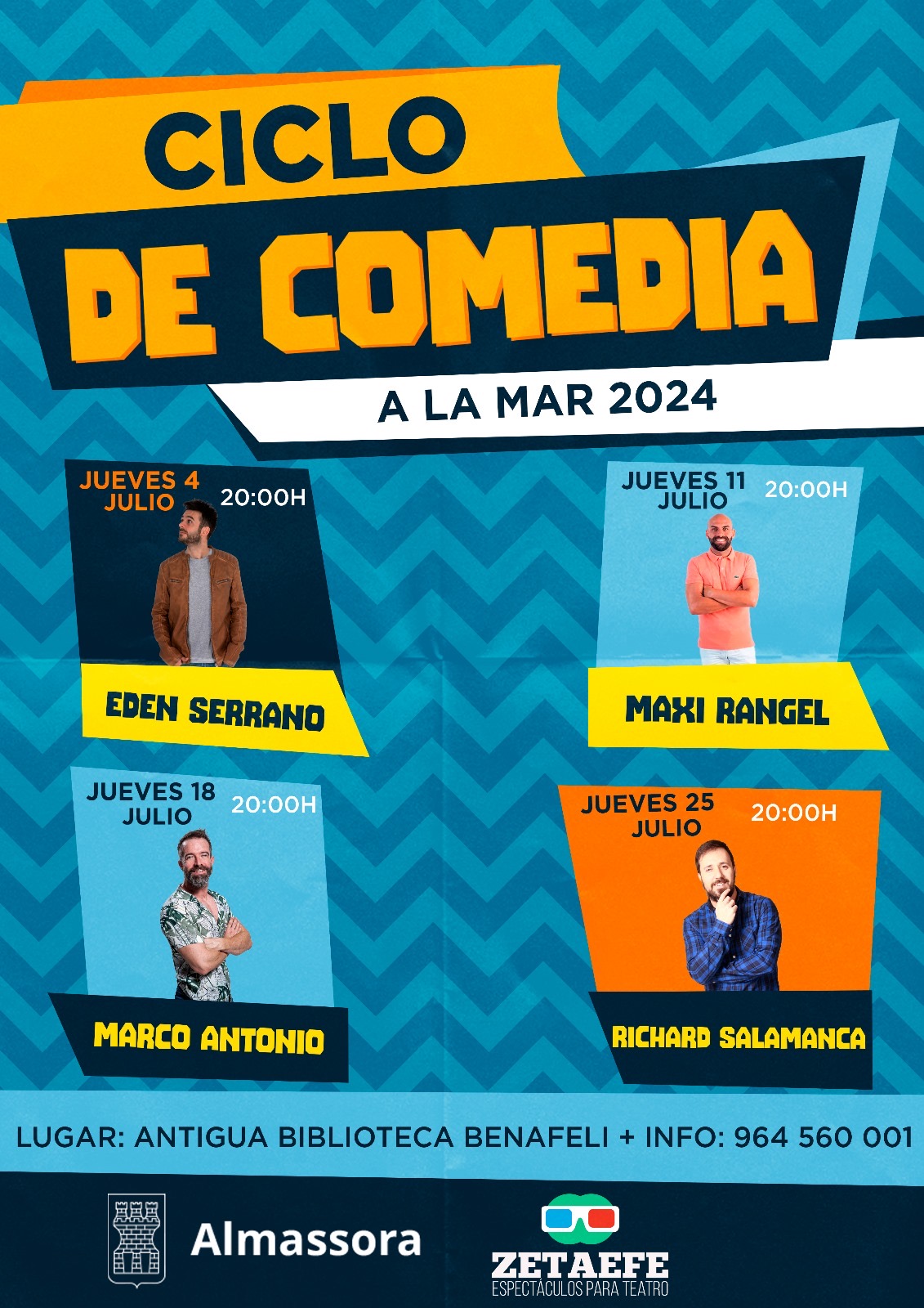 Almassora llança el I Cicle de Comèdia a la Mar amb quatre divertits monòlegs