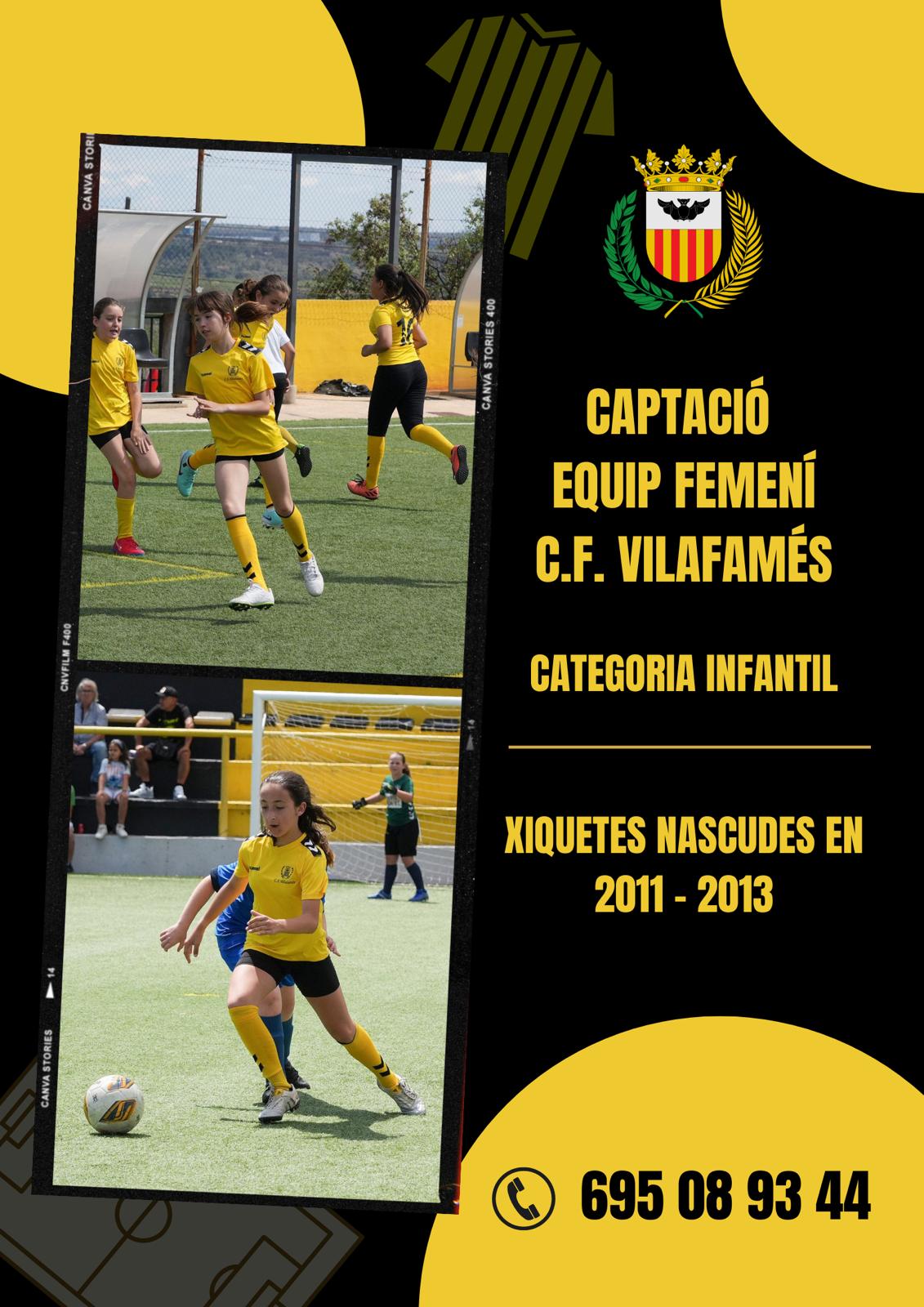 El C.F. Vilafamés busca xiques per a l’equip infantil