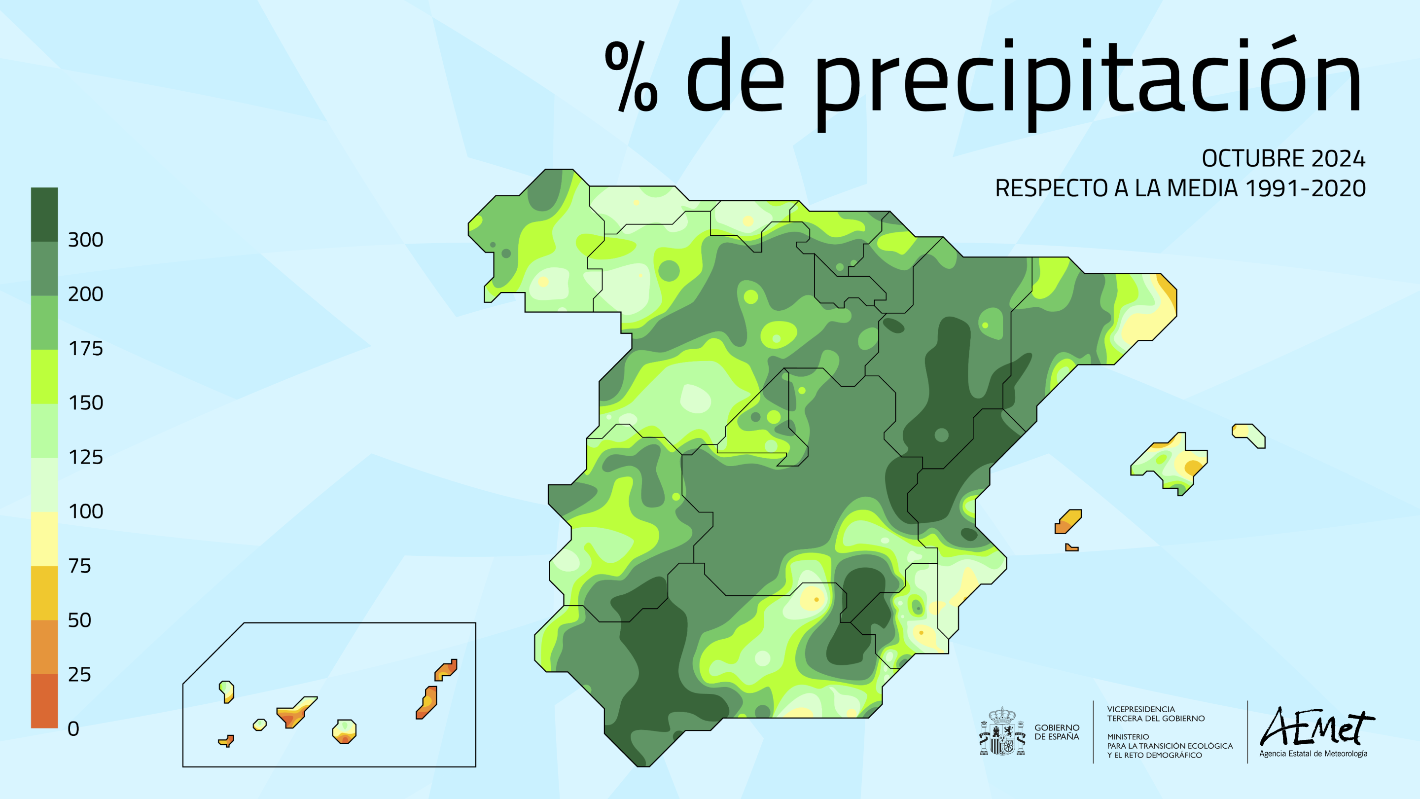 Balance climático de AEMET: Octubre de 2024 fue el más lluvioso de la serie histórica