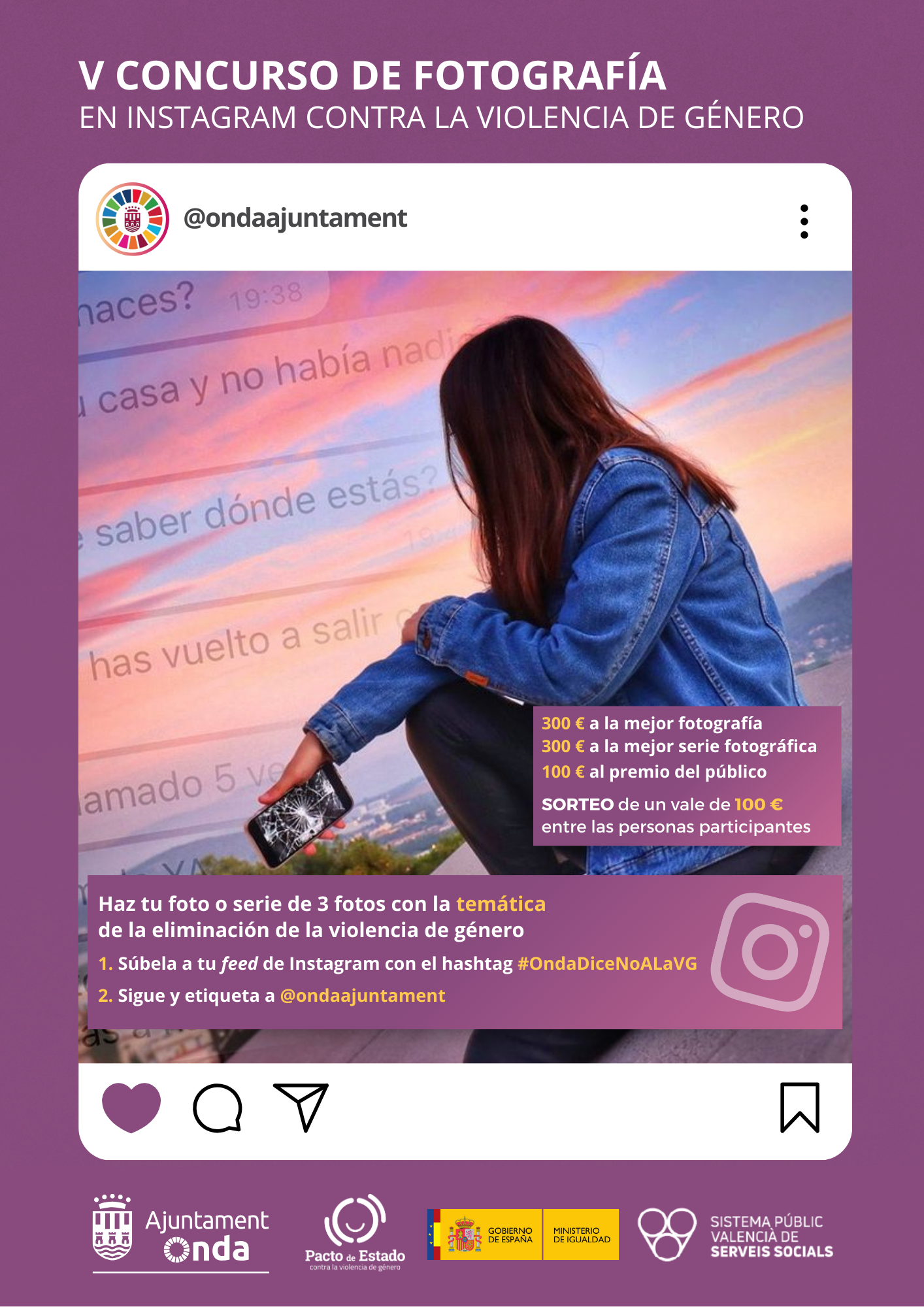 Onda impulsa la lluita contra la violència de gènere amb el seu V Concurs de Fotografia en Instagram