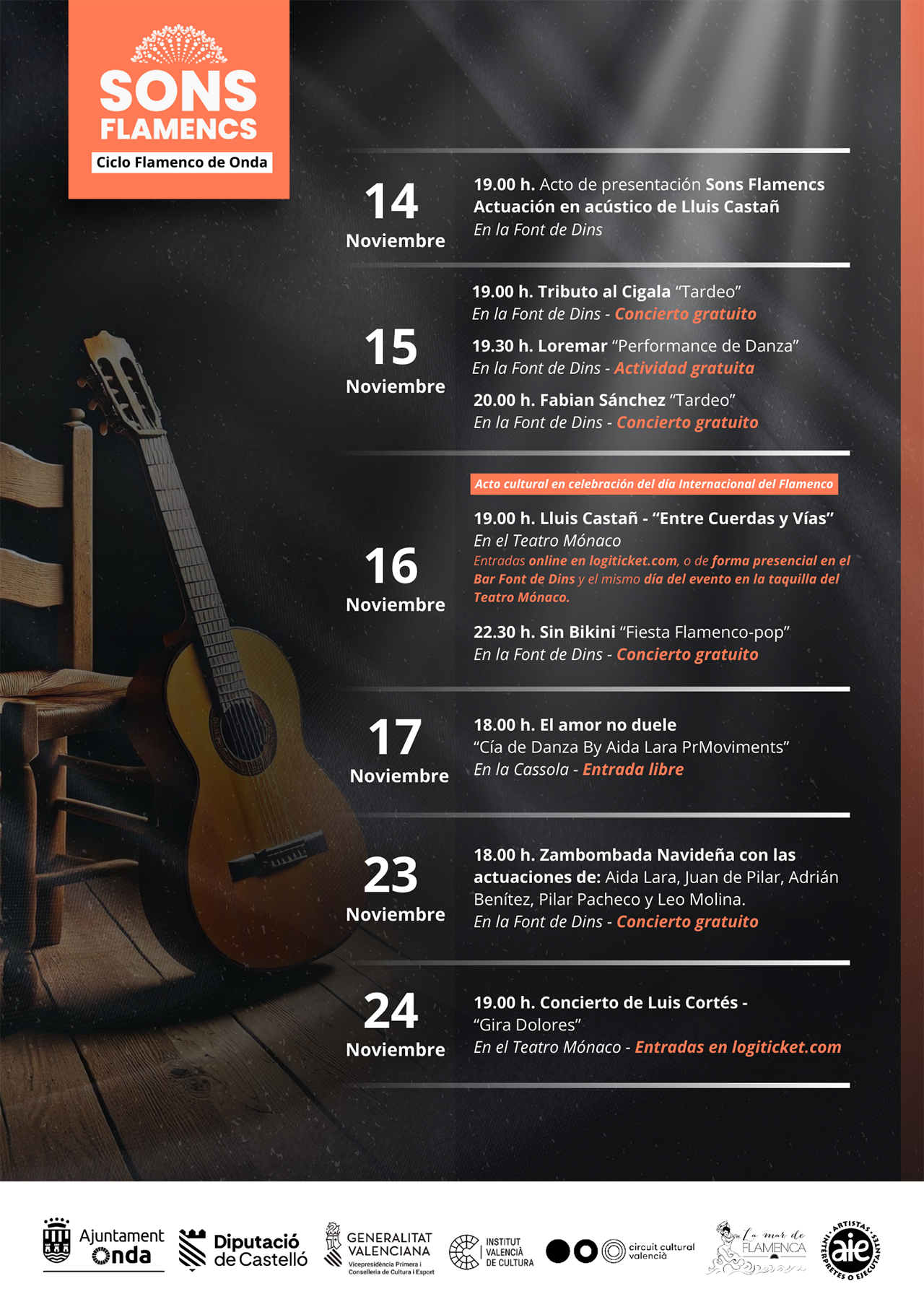 Onda presenta el cicle Sons Flamencs amb una variada programació de música i dansa