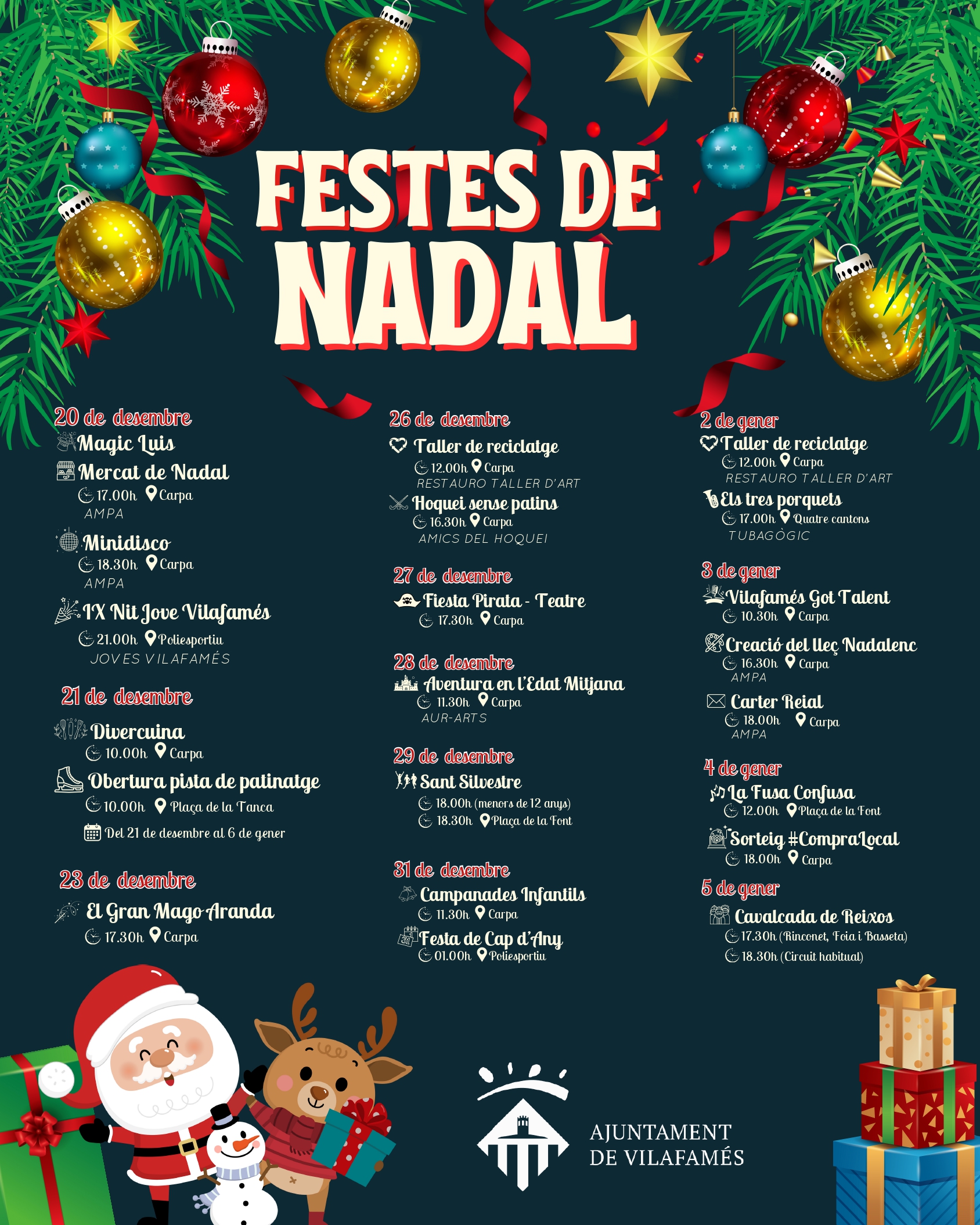 Vilafamés ofereix cultura i diversió per a tots els públics durant Nadal