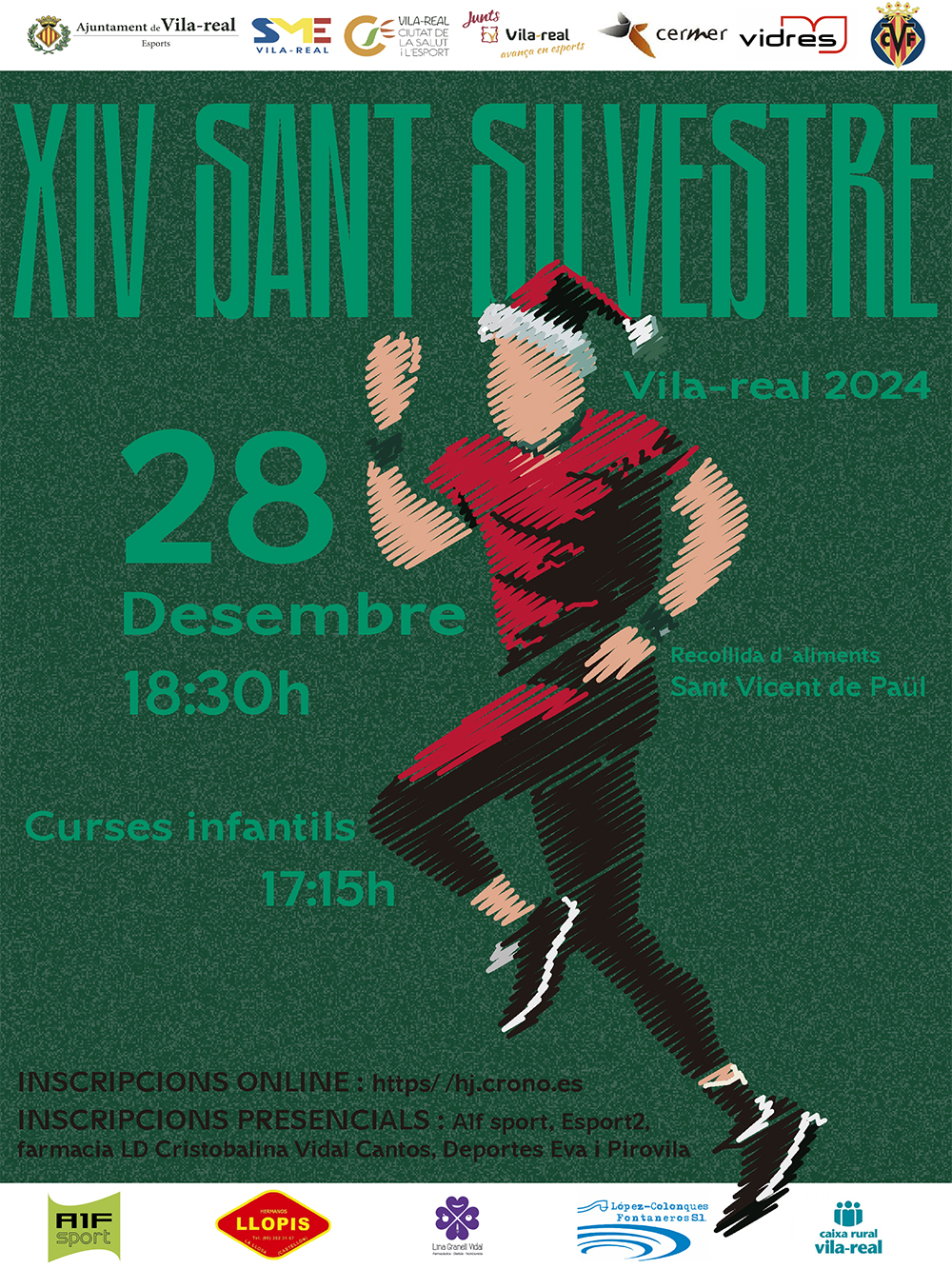 Vila-real tancarà el Circuit de carreres populars amb la XIV Sant Silvestre, la cursa de la diversió i la solidaritat