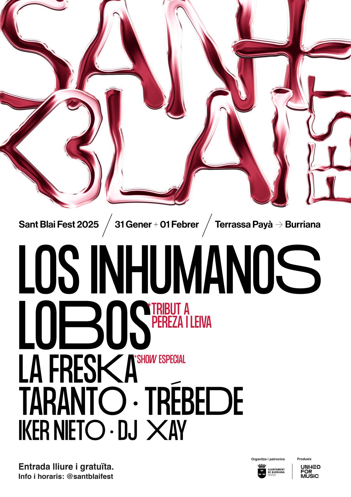 Burriana comptarà amb “Els Inhumans” com a cap de cartell de la II edició del Sant Blai Fest