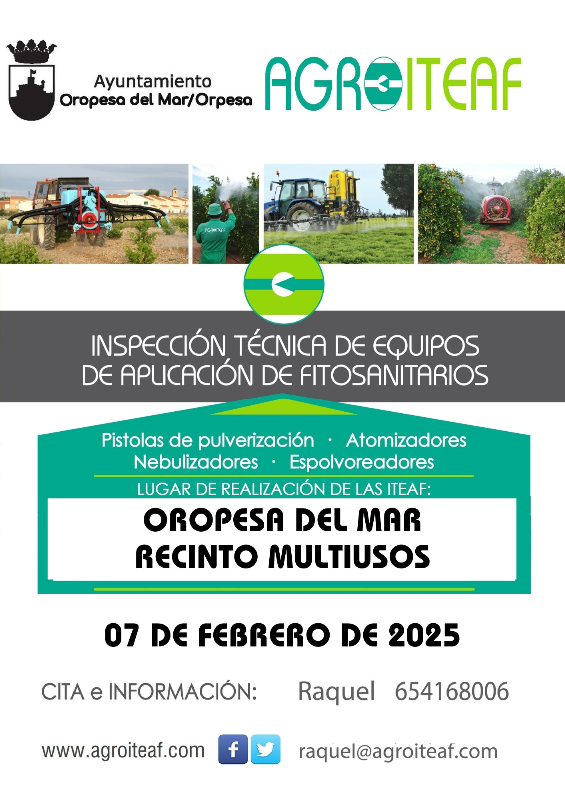 Oropesa del Mar acoge una jornada de inspección de equipos de aplicación de fitosanitarios