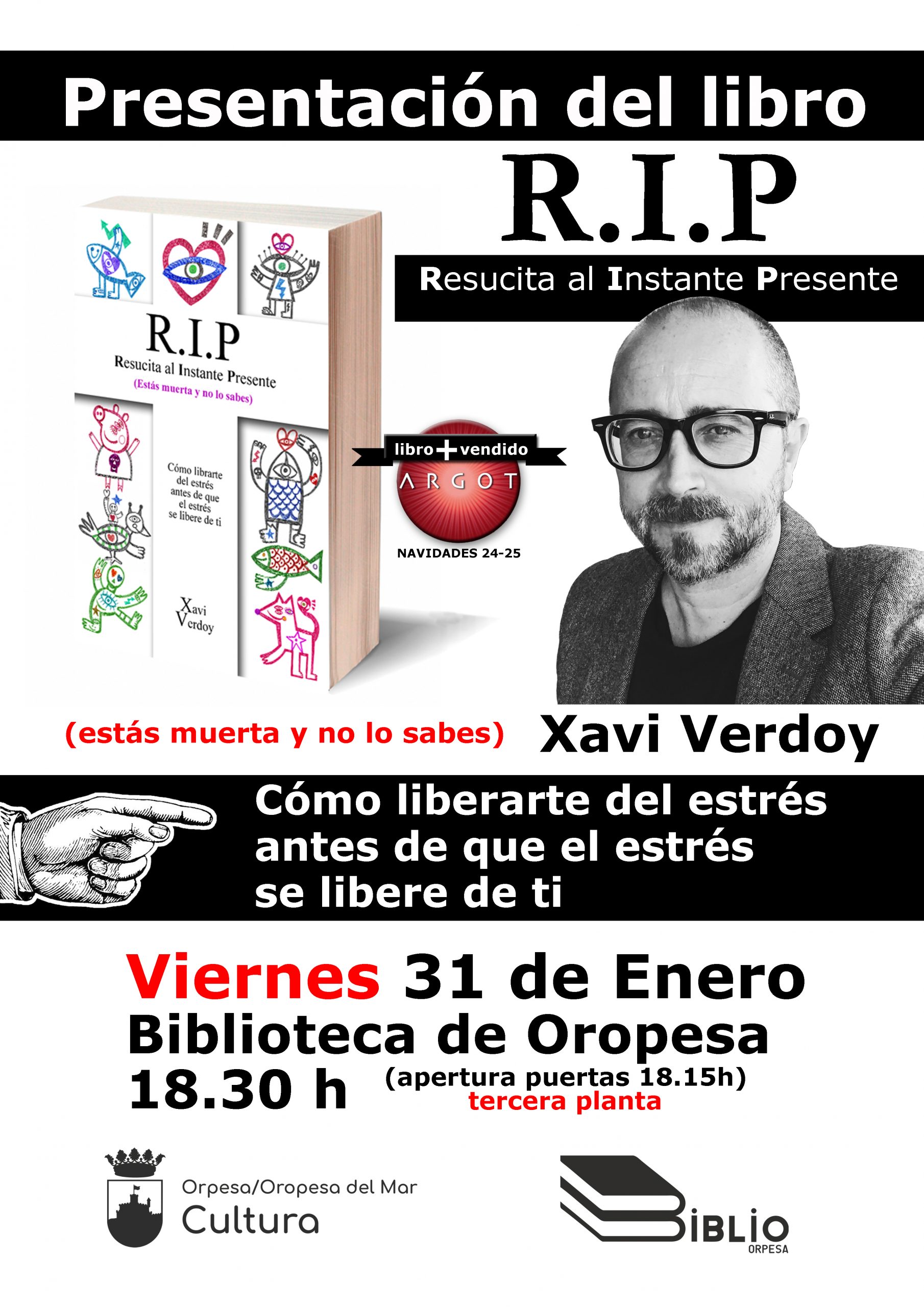 Xavi Verdoy presenta en Oropesa del Mar su libro “R.I.P: Resucita al Instante Presente”