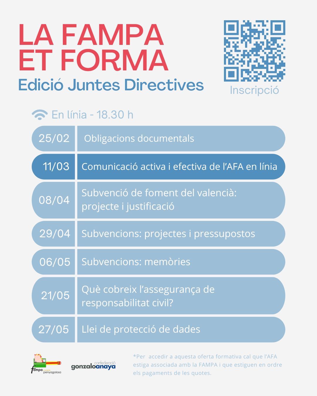 La FAMPA impulsa la comunicació efectiva de les AFA amb una formació especialitzada
