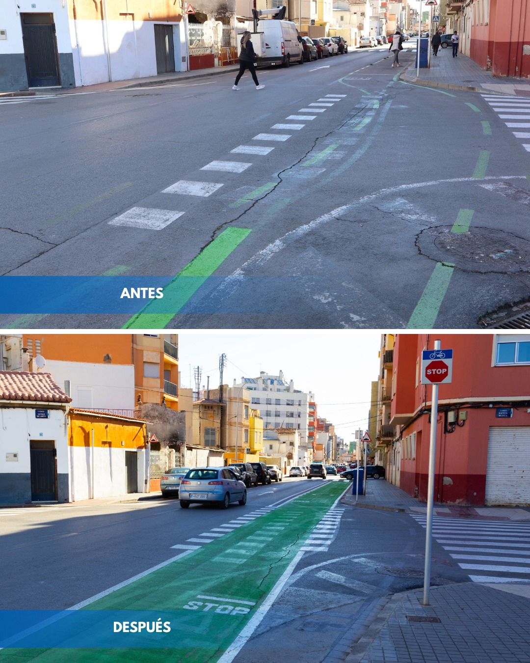 Burriana millora el seu carril bici i habilita noves places d’aparcament