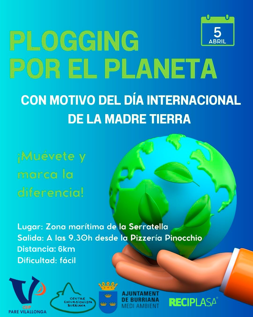 Burriana impulsa una nova jornada de plogging per a fomentar la consciència ambiental entre l’alumnat