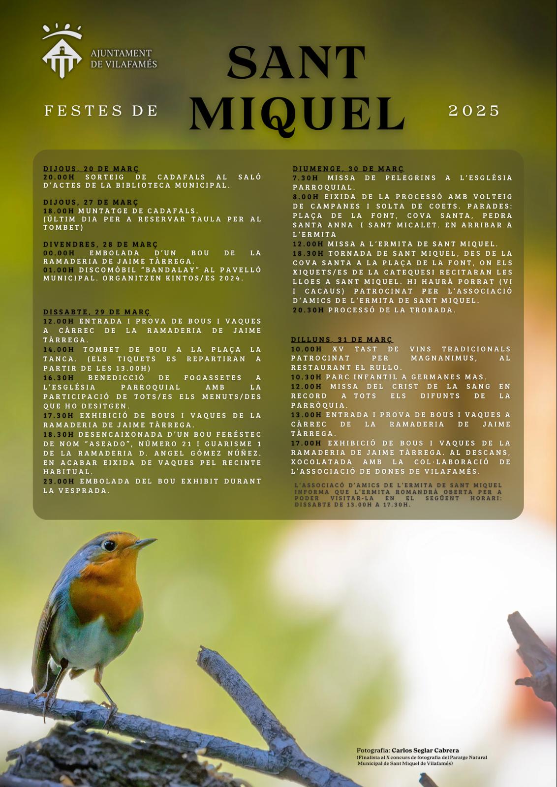 Les festes de Sant Miquel de Vilafamés comencen aquest divendres