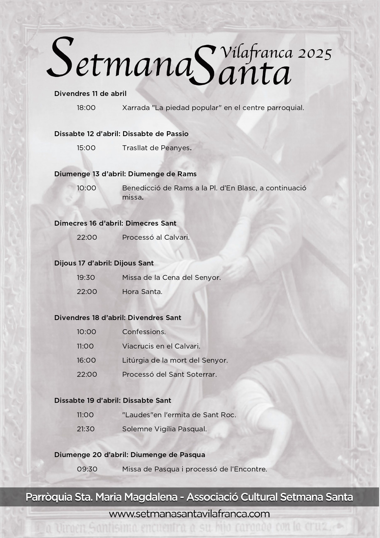 Els primers actes de Setmana Santa arriben a Vilafranca