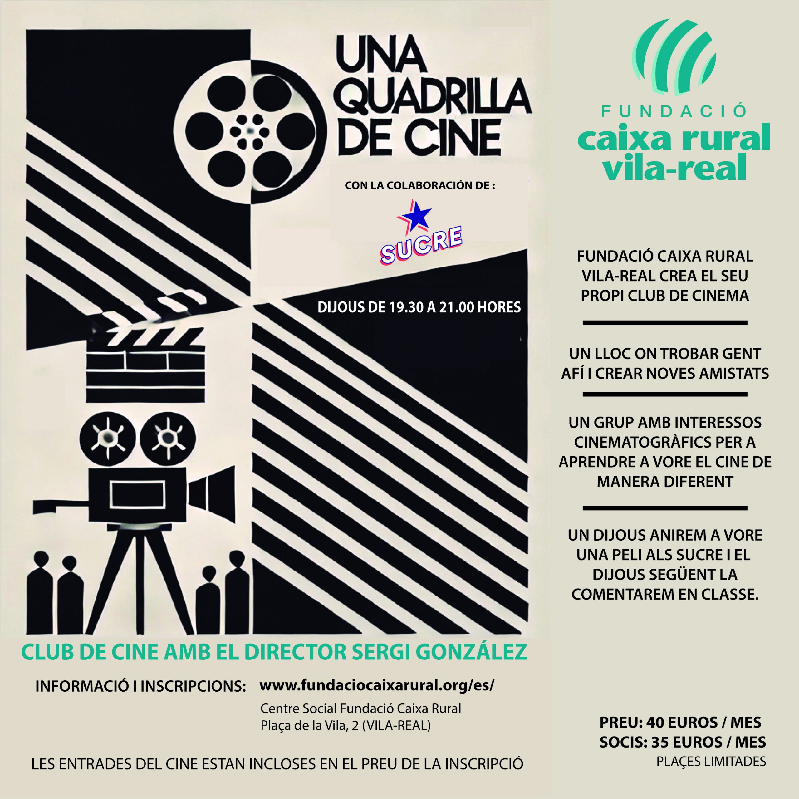Fundació Caixa Rural Vila-real y el director Sergi González impulsan un innovador proyecto que une cine, educación y comunidad