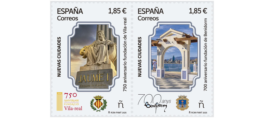 Correos pone en circulación un sello dedicado al 750 aniversario de la fundación de Vila-real