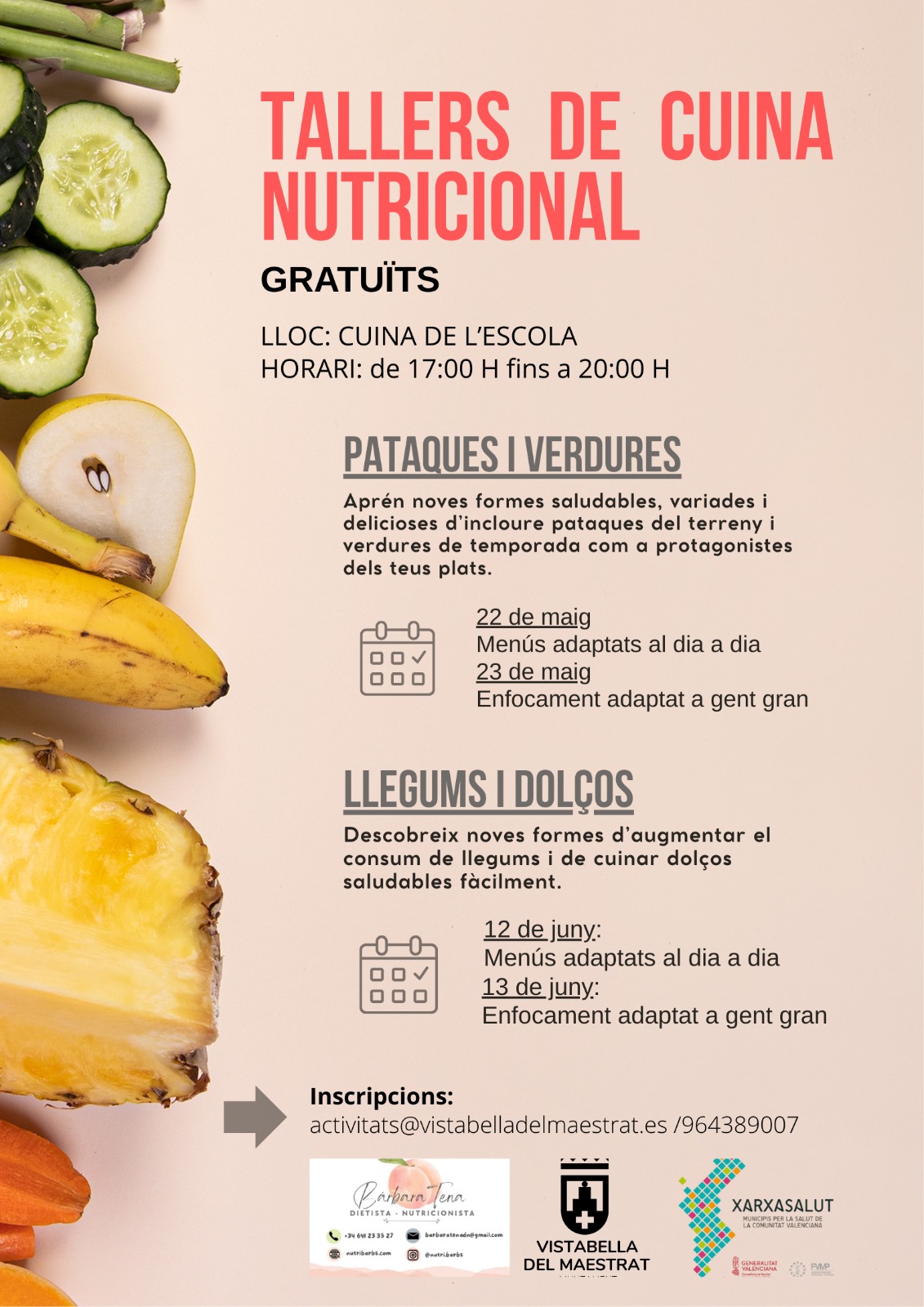 Vistabella ofereix tot un programa de sessions divulgatives i pràctiques sobre cuina, nutrició i benestar general per a aquest estiu